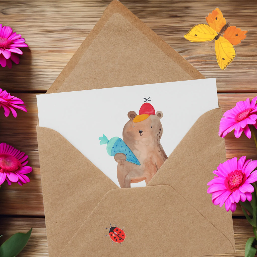 Personalized Deluxe Card bear School cone Personalisierte Glückwunschkarte, Personalisiertere Klappkarte, Grußkarte selbst gestalten, Personalisierte Einladungskarte, Grußkarte mit Namen, Personalisierte Grußkarte, Grußkarte als Geldgeschenk, Grußkarten personalisiert, Personalisierte Karte, Grußkarte mit persönlichen Nachrichten, Grußkarte selber drucken, Personalisierte Hochzeitskarte, Personalisierte Geburtstagskarte, Bär, Teddy, Teddybär, Schultüte, Bär Motiv, Schulanfang, Schulbeginn, Grundschule, Schule Geschenk, Erster Schultag Geschenk, Einschulung Geschenk