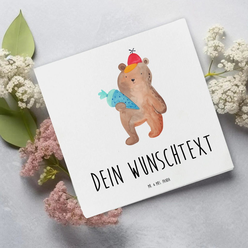 Personalized Deluxe Card bear School cone Personalisierte Glückwunschkarte, Personalisiertere Klappkarte, Grußkarte selbst gestalten, Personalisierte Einladungskarte, Grußkarte mit Namen, Personalisierte Grußkarte, Grußkarte als Geldgeschenk, Grußkarten personalisiert, Personalisierte Karte, Grußkarte mit persönlichen Nachrichten, Grußkarte selber drucken, Personalisierte Hochzeitskarte, Personalisierte Geburtstagskarte, Bär, Teddy, Teddybär, Schultüte, Bär Motiv, Schulanfang, Schulbeginn, Grundschule, Schule Geschenk, Erster Schultag Geschenk, Einschulung Geschenk