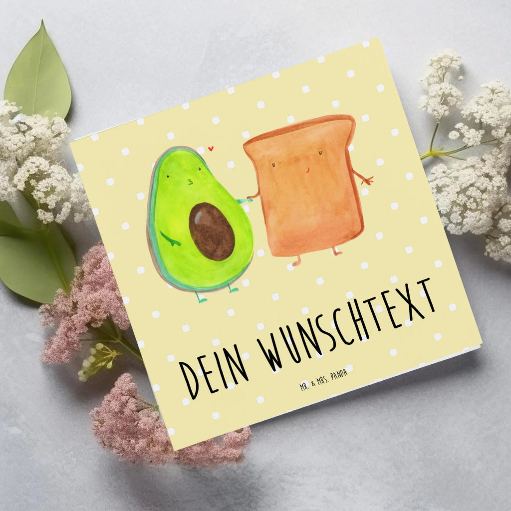 Personalisierte Deluxe Karte Avocado Toast Grußkarte selber drucken, Grußkarte selbst gestalten, Personalisierte Karte, Grußkarte als Geldgeschenk, Personalisierte Geburtstagskarte, Personalisierte Grußkarte, Personalisierte Glückwunschkarte, Personalisierte Einladungskarte, Grußkarte mit persönlichen Nachrichten, Personalisierte Hochzeitskarte, Personalisiertere Klappkarte, Grußkarten personalisiert, Grußkarte mit Namen, Avocado, Veggie, Vegan, Gesund, Freund, Liebespaar, Verlobt, Verlobungsparty, Jahrestag, Hochzeit, Toastbrot, Hochzeitsgeschenk, Pärchen, Toast, Jahrestagsgeschenk, Freundin