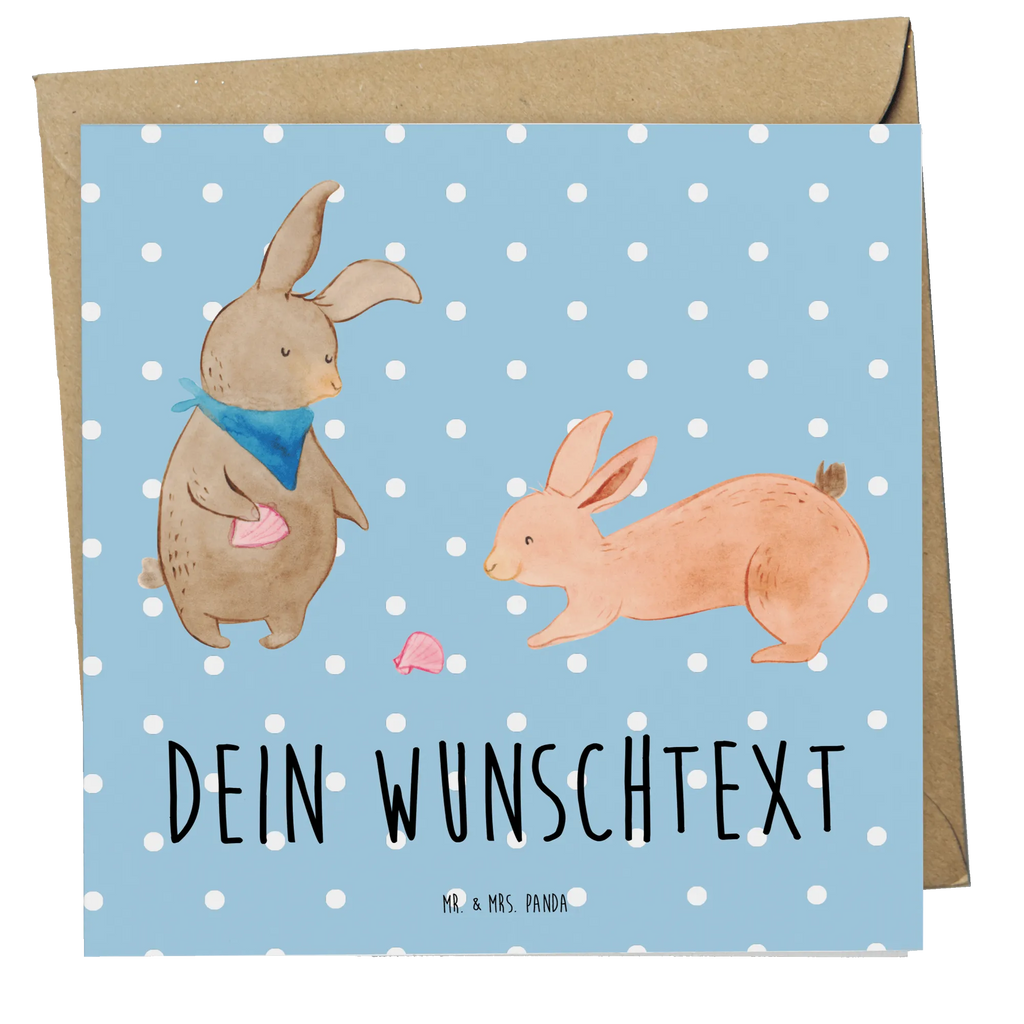 Personalized Deluxe Card Bunnies with seashell Personalisierte Geburtstagskarte, Personalisierte Einladungskarte, Personalisiertere Klappkarte, Grußkarte selbst gestalten, Grußkarte selber drucken, Grußkarte als Geldgeschenk, Personalisierte Glückwunschkarte, Grußkarten personalisiert, Personalisierte Hochzeitskarte, Grußkarte mit Namen, Personalisierte Grußkarte, Grußkarte mit persönlichen Nachrichten, Personalisierte Karte, Familie, Vatertag, Muttertag, Bruder, Schwester, Mama, Papa, Oma, Opa, BFF, Muscheln, beste Freundin, Freundinnen, Freundin, best friends, Hasen, Muscheln sammeln, Meer