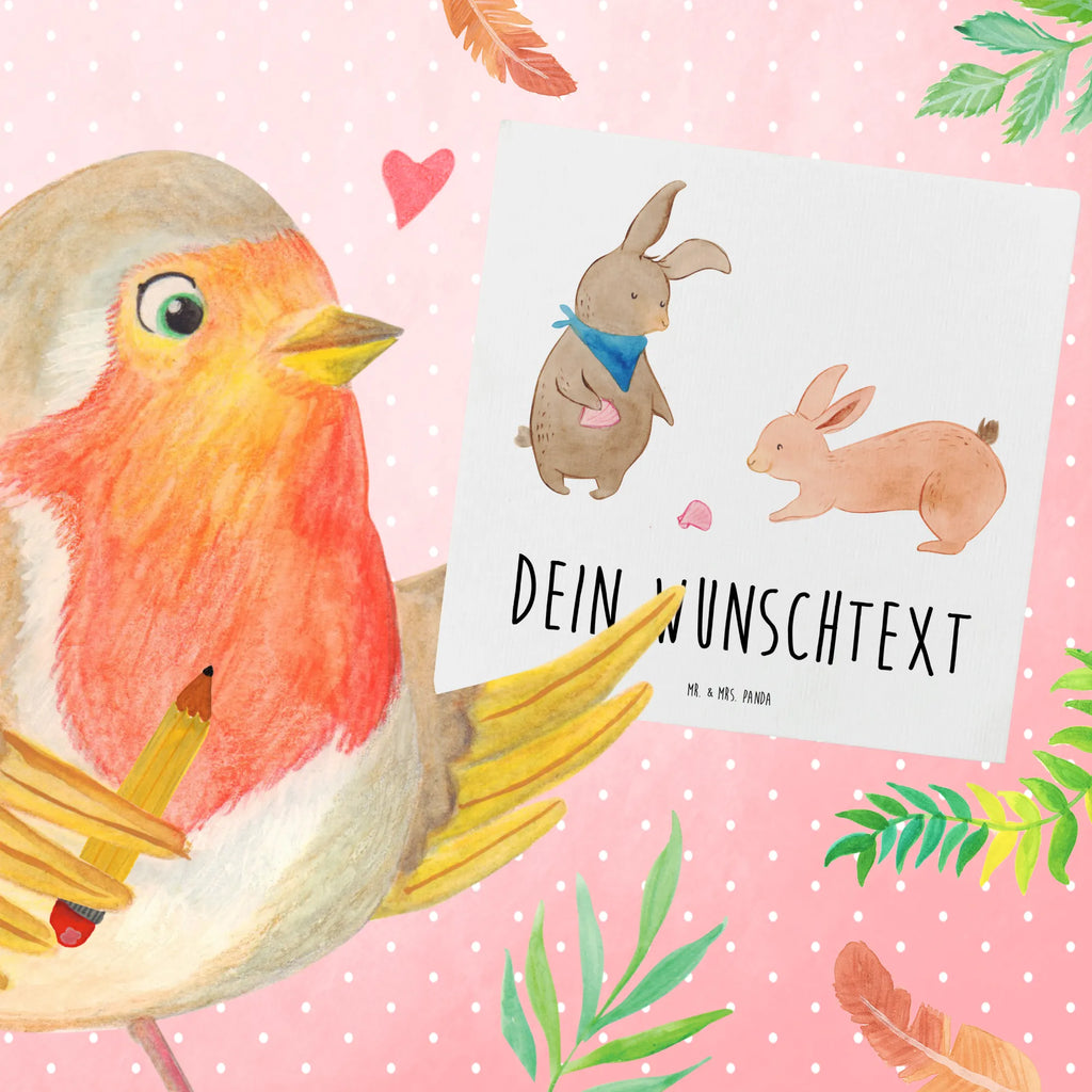 Personalized Deluxe Card Bunnies with seashell Personalisierte Geburtstagskarte, Personalisierte Einladungskarte, Personalisiertere Klappkarte, Grußkarte selbst gestalten, Grußkarte selber drucken, Grußkarte als Geldgeschenk, Personalisierte Glückwunschkarte, Grußkarten personalisiert, Personalisierte Hochzeitskarte, Grußkarte mit Namen, Personalisierte Grußkarte, Grußkarte mit persönlichen Nachrichten, Personalisierte Karte, Familie, Vatertag, Muttertag, Bruder, Schwester, Mama, Papa, Oma, Opa, BFF, Muscheln, beste Freundin, Freundinnen, Freundin, best friends, Hasen, Muscheln sammeln, Meer