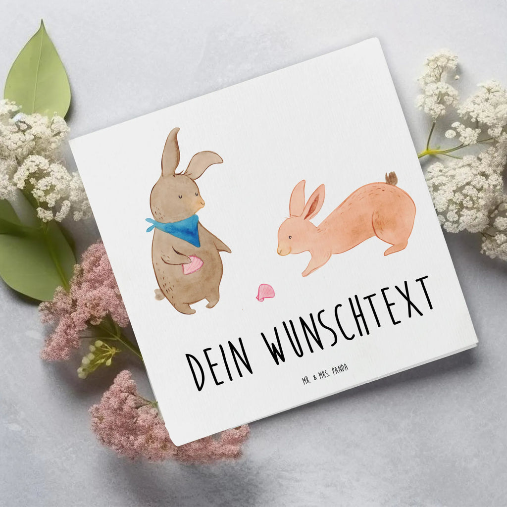Personalized Deluxe Card Bunnies with seashell Personalisierte Geburtstagskarte, Personalisierte Einladungskarte, Personalisiertere Klappkarte, Grußkarte selbst gestalten, Grußkarte selber drucken, Grußkarte als Geldgeschenk, Personalisierte Glückwunschkarte, Grußkarten personalisiert, Personalisierte Hochzeitskarte, Grußkarte mit Namen, Personalisierte Grußkarte, Grußkarte mit persönlichen Nachrichten, Personalisierte Karte, Familie, Vatertag, Muttertag, Bruder, Schwester, Mama, Papa, Oma, Opa, BFF, Muscheln, beste Freundin, Freundinnen, Freundin, best friends, Hasen, Muscheln sammeln, Meer
