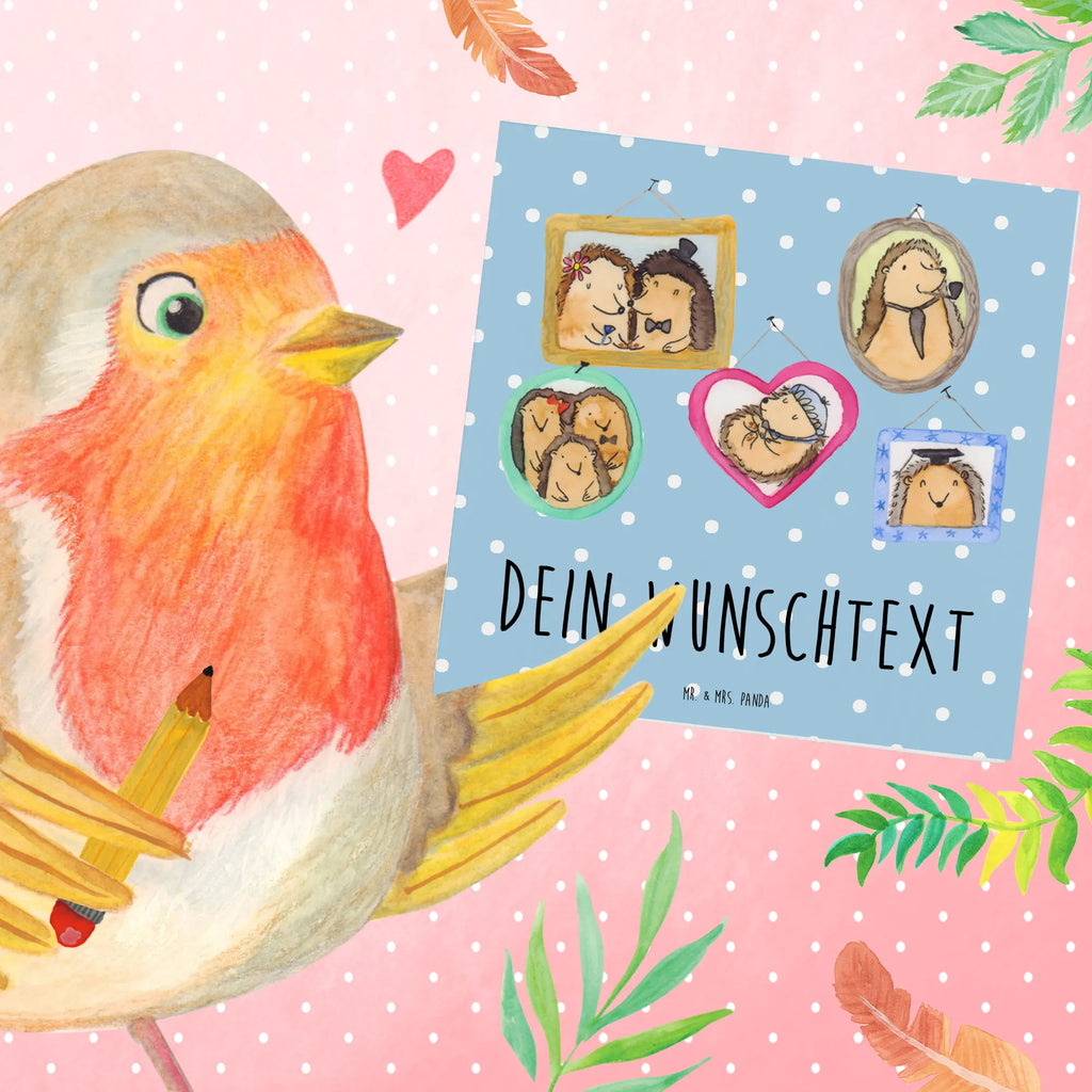 Personalized Deluxe Card Hedgehog family Personalisierte Geburtstagskarte, Grußkarten personalisiert, Personalisierte Hochzeitskarte, Grußkarte als Geldgeschenk, Personalisierte Einladungskarte, Grußkarte selber drucken, Grußkarte selbst gestalten, Personalisierte Karte, Personalisiertere Klappkarte, Grußkarte mit persönlichen Nachrichten, Personalisierte Glückwunschkarte, Grußkarte mit Namen, Personalisierte Grußkarte, Familie, Vatertag, Muttertag, Bruder, Schwester, Mama, Papa, Oma, Opa, Bilder, Zusammenhalt, Liebe, Igel, Glück
