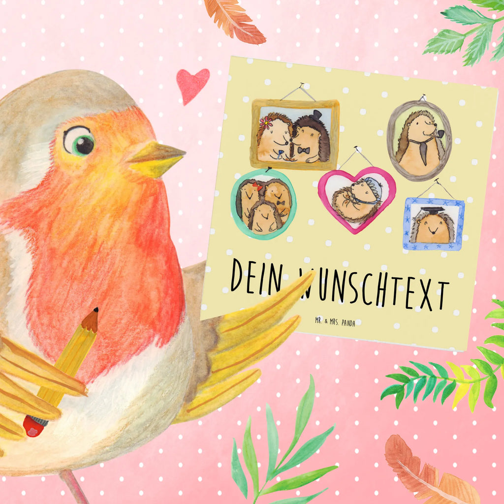 Personalized Deluxe Card Hedgehog family Personalisierte Geburtstagskarte, Grußkarten personalisiert, Personalisierte Hochzeitskarte, Grußkarte als Geldgeschenk, Personalisierte Einladungskarte, Grußkarte selber drucken, Grußkarte selbst gestalten, Personalisierte Karte, Personalisiertere Klappkarte, Grußkarte mit persönlichen Nachrichten, Personalisierte Glückwunschkarte, Grußkarte mit Namen, Personalisierte Grußkarte, Familie, Vatertag, Muttertag, Bruder, Schwester, Mama, Papa, Oma, Opa, Bilder, Zusammenhalt, Liebe, Igel, Glück