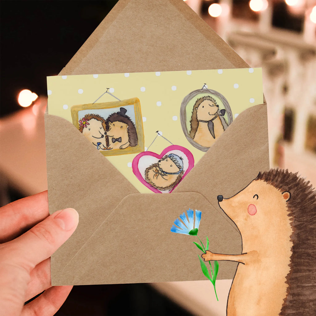 Personalized Deluxe Card Hedgehog family Personalisierte Geburtstagskarte, Grußkarten personalisiert, Personalisierte Hochzeitskarte, Grußkarte als Geldgeschenk, Personalisierte Einladungskarte, Grußkarte selber drucken, Grußkarte selbst gestalten, Personalisierte Karte, Personalisiertere Klappkarte, Grußkarte mit persönlichen Nachrichten, Personalisierte Glückwunschkarte, Grußkarte mit Namen, Personalisierte Grußkarte, Familie, Vatertag, Muttertag, Bruder, Schwester, Mama, Papa, Oma, Opa, Bilder, Zusammenhalt, Liebe, Igel, Glück