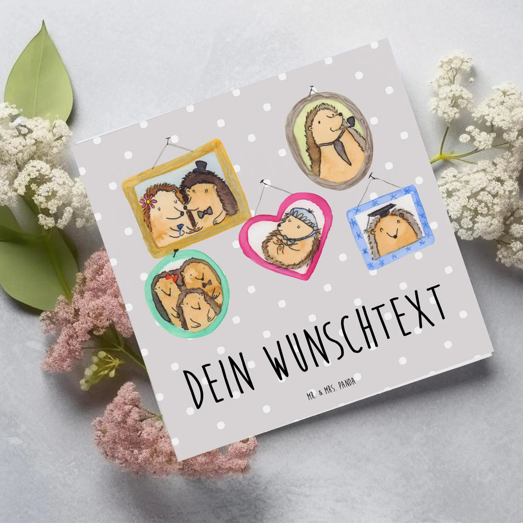 Personalized Deluxe Card Hedgehog family Personalisierte Geburtstagskarte, Grußkarten personalisiert, Personalisierte Hochzeitskarte, Grußkarte als Geldgeschenk, Personalisierte Einladungskarte, Grußkarte selber drucken, Grußkarte selbst gestalten, Personalisierte Karte, Personalisiertere Klappkarte, Grußkarte mit persönlichen Nachrichten, Personalisierte Glückwunschkarte, Grußkarte mit Namen, Personalisierte Grußkarte, Familie, Vatertag, Muttertag, Bruder, Schwester, Mama, Papa, Oma, Opa, Bilder, Zusammenhalt, Liebe, Igel, Glück