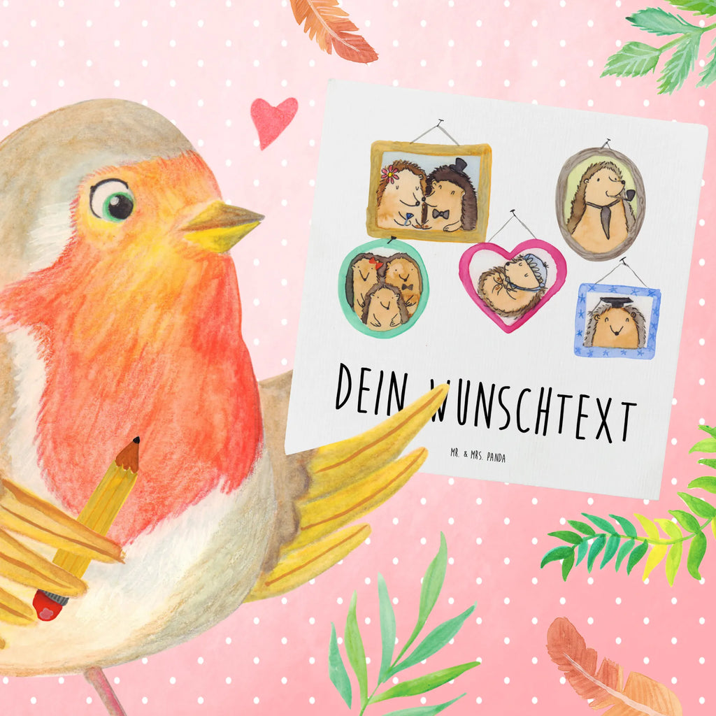 Personalized Deluxe Card Hedgehog family Personalisierte Geburtstagskarte, Grußkarten personalisiert, Personalisierte Hochzeitskarte, Grußkarte als Geldgeschenk, Personalisierte Einladungskarte, Grußkarte selber drucken, Grußkarte selbst gestalten, Personalisierte Karte, Personalisiertere Klappkarte, Grußkarte mit persönlichen Nachrichten, Personalisierte Glückwunschkarte, Grußkarte mit Namen, Personalisierte Grußkarte, Familie, Vatertag, Muttertag, Bruder, Schwester, Mama, Papa, Oma, Opa, Bilder, Zusammenhalt, Liebe, Igel, Glück