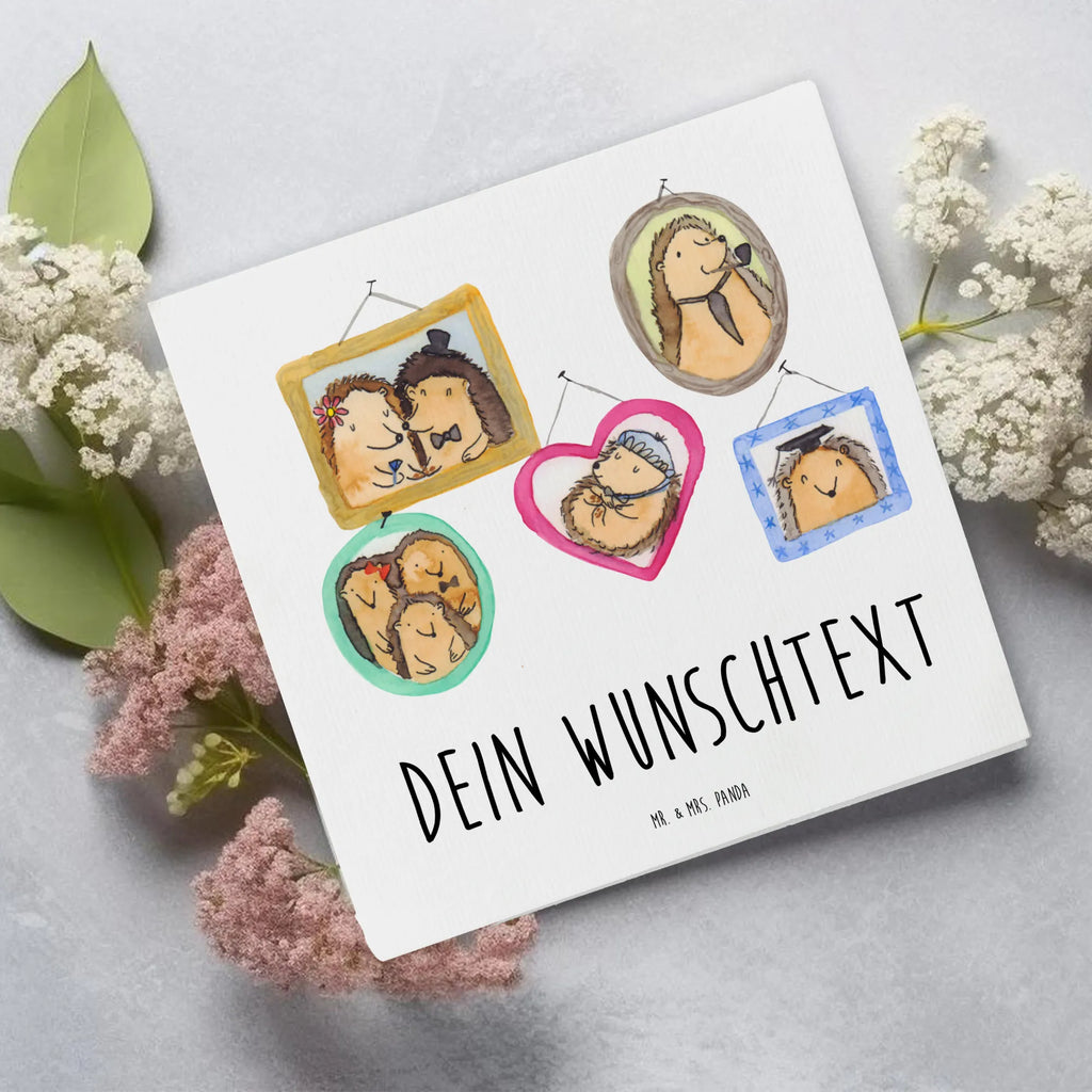 Personalized Deluxe Card Hedgehog family Personalisierte Geburtstagskarte, Grußkarten personalisiert, Personalisierte Hochzeitskarte, Grußkarte als Geldgeschenk, Personalisierte Einladungskarte, Grußkarte selber drucken, Grußkarte selbst gestalten, Personalisierte Karte, Personalisiertere Klappkarte, Grußkarte mit persönlichen Nachrichten, Personalisierte Glückwunschkarte, Grußkarte mit Namen, Personalisierte Grußkarte, Familie, Vatertag, Muttertag, Bruder, Schwester, Mama, Papa, Oma, Opa, Bilder, Zusammenhalt, Liebe, Igel, Glück