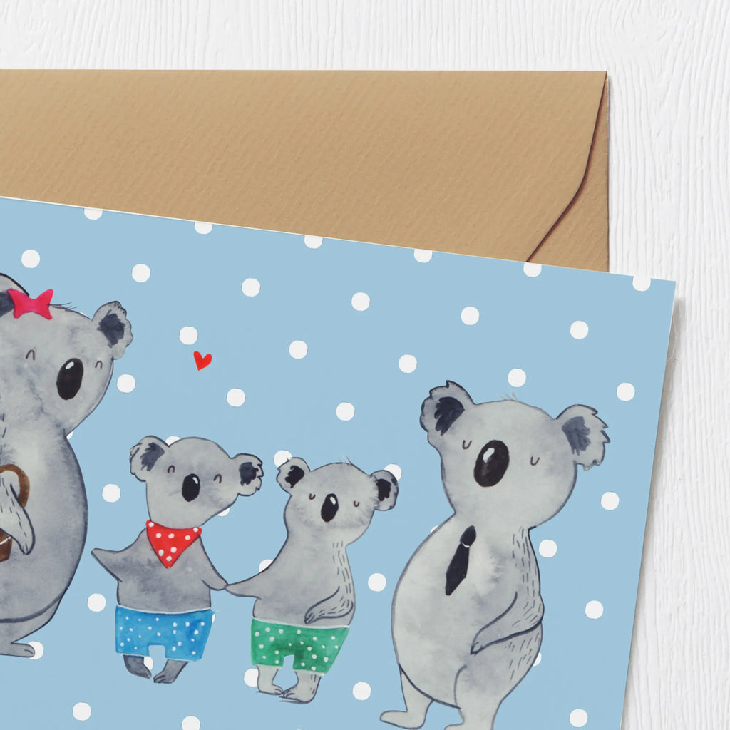 Personalized Deluxe Card Koala family with two kids Grußkarte als Geldgeschenk, Personalisierte Geburtstagskarte, Personalisierte Glückwunschkarte, Personalisierte Hochzeitskarte, Grußkarte mit persönlichen Nachrichten, Grußkarte selbst gestalten, Grußkarten personalisiert, Personalisierte Einladungskarte, Personalisiertere Klappkarte, Grußkarte mit Namen, Personalisierte Karte, Personalisierte Grußkarte, Grußkarte selber drucken, Familie, Vatertag, Muttertag, Bruder, Schwester, Mama, Papa, Oma, Opa, Koalabär, Lieblingsfamilie, Koalafamilie, Familienleben, beste Familie, Koala, Familienzeit