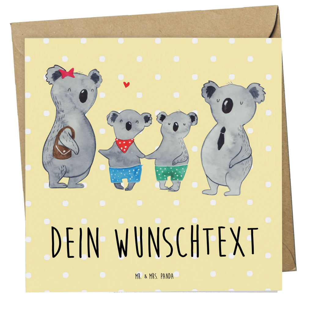 Personalized Deluxe Card Koala family with two kids Grußkarte als Geldgeschenk, Personalisierte Geburtstagskarte, Personalisierte Glückwunschkarte, Personalisierte Hochzeitskarte, Grußkarte mit persönlichen Nachrichten, Grußkarte selbst gestalten, Grußkarten personalisiert, Personalisierte Einladungskarte, Personalisiertere Klappkarte, Grußkarte mit Namen, Personalisierte Karte, Personalisierte Grußkarte, Grußkarte selber drucken, Familie, Vatertag, Muttertag, Bruder, Schwester, Mama, Papa, Oma, Opa, Koalabär, Lieblingsfamilie, Koalafamilie, Familienleben, beste Familie, Koala, Familienzeit