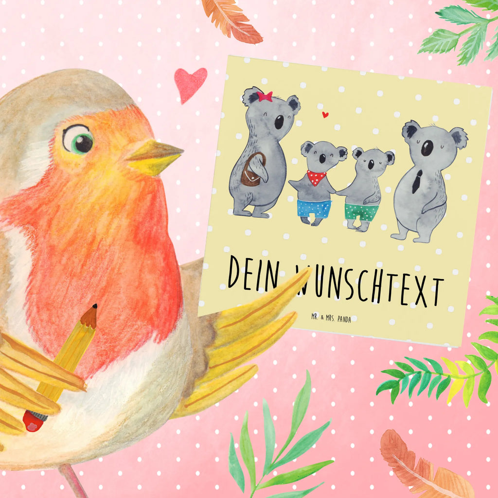 Personalized Deluxe Card Koala family with two kids Grußkarte als Geldgeschenk, Personalisierte Geburtstagskarte, Personalisierte Glückwunschkarte, Personalisierte Hochzeitskarte, Grußkarte mit persönlichen Nachrichten, Grußkarte selbst gestalten, Grußkarten personalisiert, Personalisierte Einladungskarte, Personalisiertere Klappkarte, Grußkarte mit Namen, Personalisierte Karte, Personalisierte Grußkarte, Grußkarte selber drucken, Familie, Vatertag, Muttertag, Bruder, Schwester, Mama, Papa, Oma, Opa, Koalabär, Lieblingsfamilie, Koalafamilie, Familienleben, beste Familie, Koala, Familienzeit