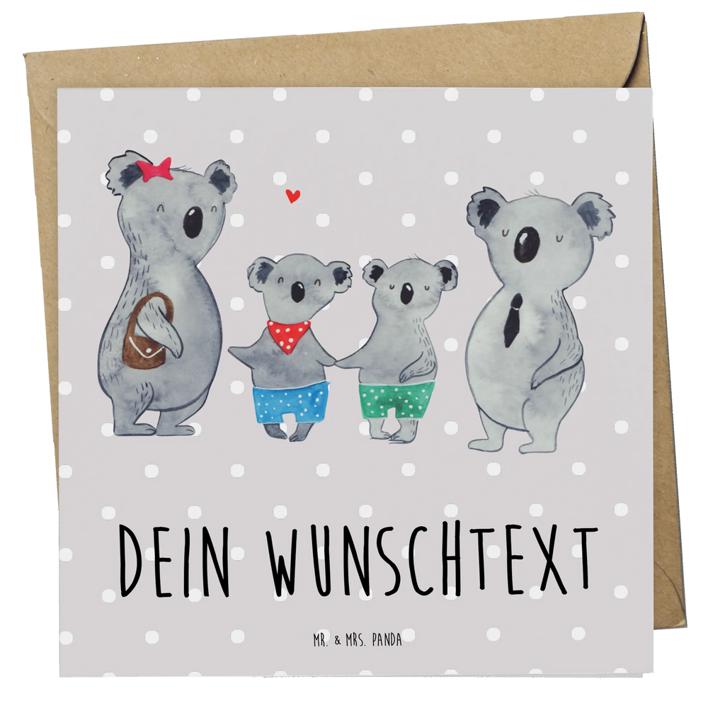 Personalized Deluxe Card Koala family with two kids Grußkarte als Geldgeschenk, Personalisierte Geburtstagskarte, Personalisierte Glückwunschkarte, Personalisierte Hochzeitskarte, Grußkarte mit persönlichen Nachrichten, Grußkarte selbst gestalten, Grußkarten personalisiert, Personalisierte Einladungskarte, Personalisiertere Klappkarte, Grußkarte mit Namen, Personalisierte Karte, Personalisierte Grußkarte, Grußkarte selber drucken, Familie, Vatertag, Muttertag, Bruder, Schwester, Mama, Papa, Oma, Opa, Koalabär, Lieblingsfamilie, Koalafamilie, Familienleben, beste Familie, Koala, Familienzeit