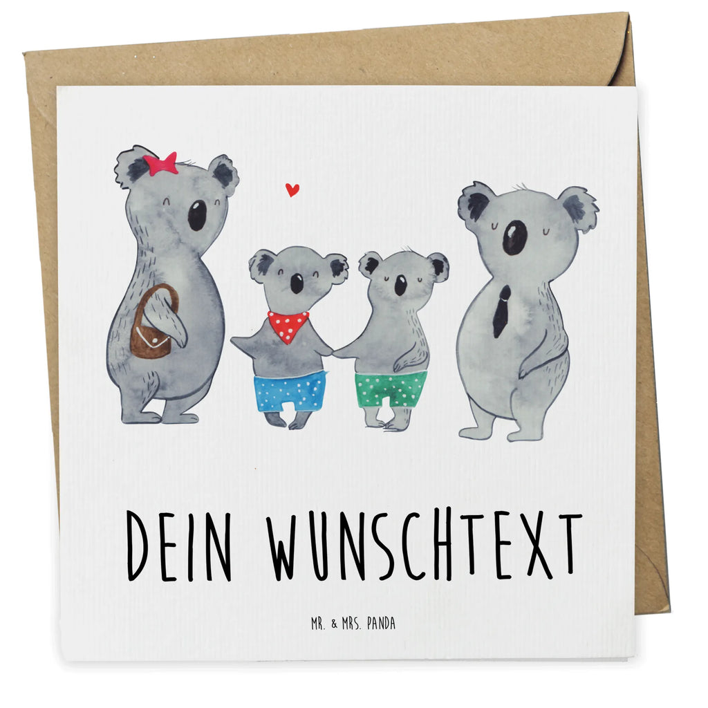 Personalized Deluxe Card Koala family with two kids Grußkarte als Geldgeschenk, Personalisierte Geburtstagskarte, Personalisierte Glückwunschkarte, Personalisierte Hochzeitskarte, Grußkarte mit persönlichen Nachrichten, Grußkarte selbst gestalten, Grußkarten personalisiert, Personalisierte Einladungskarte, Personalisiertere Klappkarte, Grußkarte mit Namen, Personalisierte Karte, Personalisierte Grußkarte, Grußkarte selber drucken, Familie, Vatertag, Muttertag, Bruder, Schwester, Mama, Papa, Oma, Opa, Koalabär, Lieblingsfamilie, Koalafamilie, Familienleben, beste Familie, Koala, Familienzeit