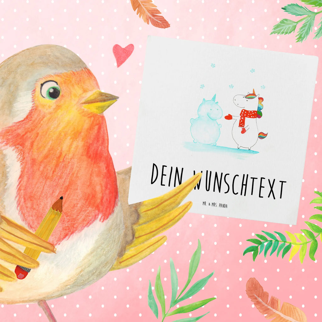 Personalized Deluxe Card unicorn snowman Personalisierte Grußkarte, Grußkarte mit persönlichen Nachrichten, Personalisierte Glückwunschkarte, Grußkarte selbst gestalten, Grußkarte als Geldgeschenk, Personalisiertere Klappkarte, Personalisierte Hochzeitskarte, Personalisierte Geburtstagskarte, Grußkarte selber drucken, Grußkarte mit Namen, Grußkarten personalisiert, Personalisierte Karte, Personalisierte Einladungskarte, Einhorn, Einhörner, Einhorn Deko, Unicorn, Mütze, Weihnachten, Winter, Schnee, kalt, Kuchen, Handschuhe, X-Mas, Schneemann