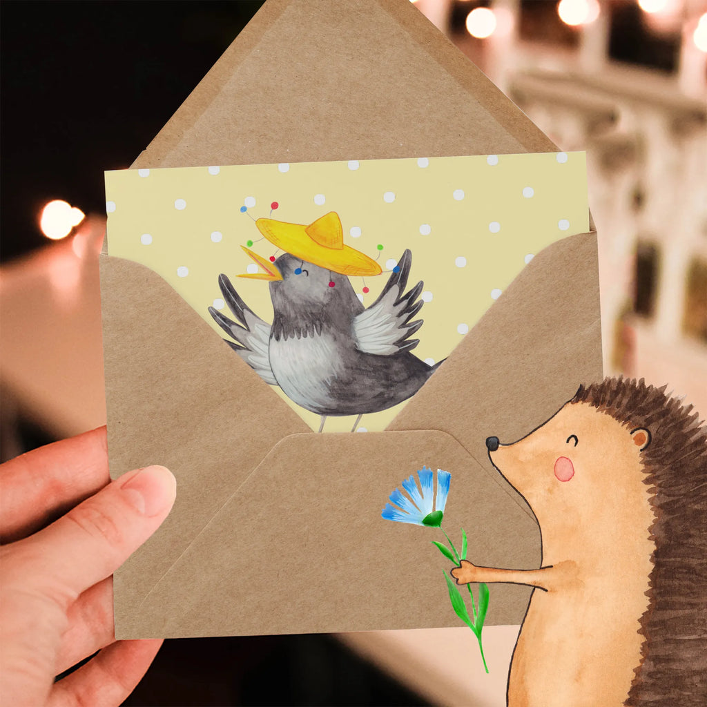 Personalized Deluxe Card Crow sombrero Grußkarten personalisiert, Personalisierte Einladungskarte, Personalisierte Hochzeitskarte, Personalisierte Karte, Personalisierte Grußkarte, Grußkarte mit persönlichen Nachrichten, Grußkarte selber drucken, Personalisiertere Klappkarte, Personalisierte Glückwunschkarte, Grußkarte mit Namen, Grußkarte selbst gestalten, Personalisierte Geburtstagskarte, Grußkarte als Geldgeschenk, Tiermotive, Gute Laune, lustige Sprüche, Tiere, froh, glücklich sein, Spruch positiv, Rabe, Vogel, Vögel, Motivation, Glück Spruch, fröhlich sein, Elster