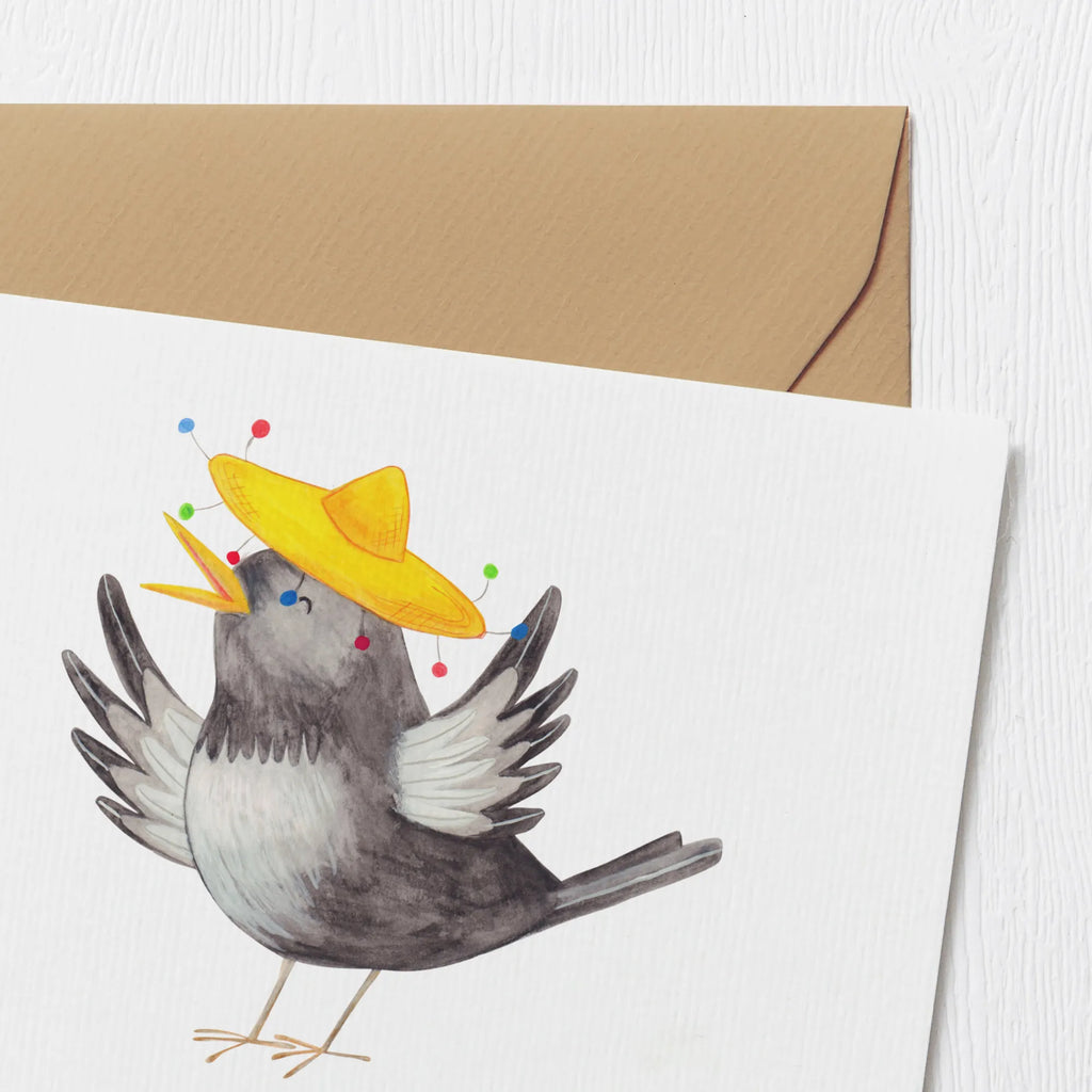 Personalized Deluxe Card Crow sombrero Grußkarten personalisiert, Personalisierte Einladungskarte, Personalisierte Hochzeitskarte, Personalisierte Karte, Personalisierte Grußkarte, Grußkarte mit persönlichen Nachrichten, Grußkarte selber drucken, Personalisiertere Klappkarte, Personalisierte Glückwunschkarte, Grußkarte mit Namen, Grußkarte selbst gestalten, Personalisierte Geburtstagskarte, Grußkarte als Geldgeschenk, Tiermotive, Gute Laune, lustige Sprüche, Tiere, froh, glücklich sein, Spruch positiv, Rabe, Vogel, Vögel, Motivation, Glück Spruch, fröhlich sein, Elster