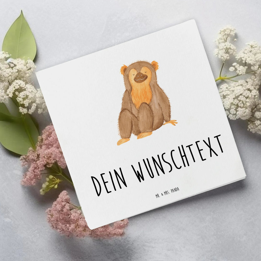 Personalized Deluxe Card Monkey Grußkarte mit Namen, Personalisierte Glückwunschkarte, Grußkarte selbst gestalten, Personalisierte Hochzeitskarte, Personalisierte Geburtstagskarte, Personalisiertere Klappkarte, Grußkarte mit persönlichen Nachrichten, Grußkarte selber drucken, Grußkarte als Geldgeschenk, Personalisierte Karte, Personalisierte Einladungskarte, Personalisierte Grußkarte, Grußkarten personalisiert, Afrika, Wildtiere, Motivation, Affen, Selbstliebe, Selbstachtung, Respekt, Liebe, Selfcare, Äffchen, Affe, Selbstbewusstsein