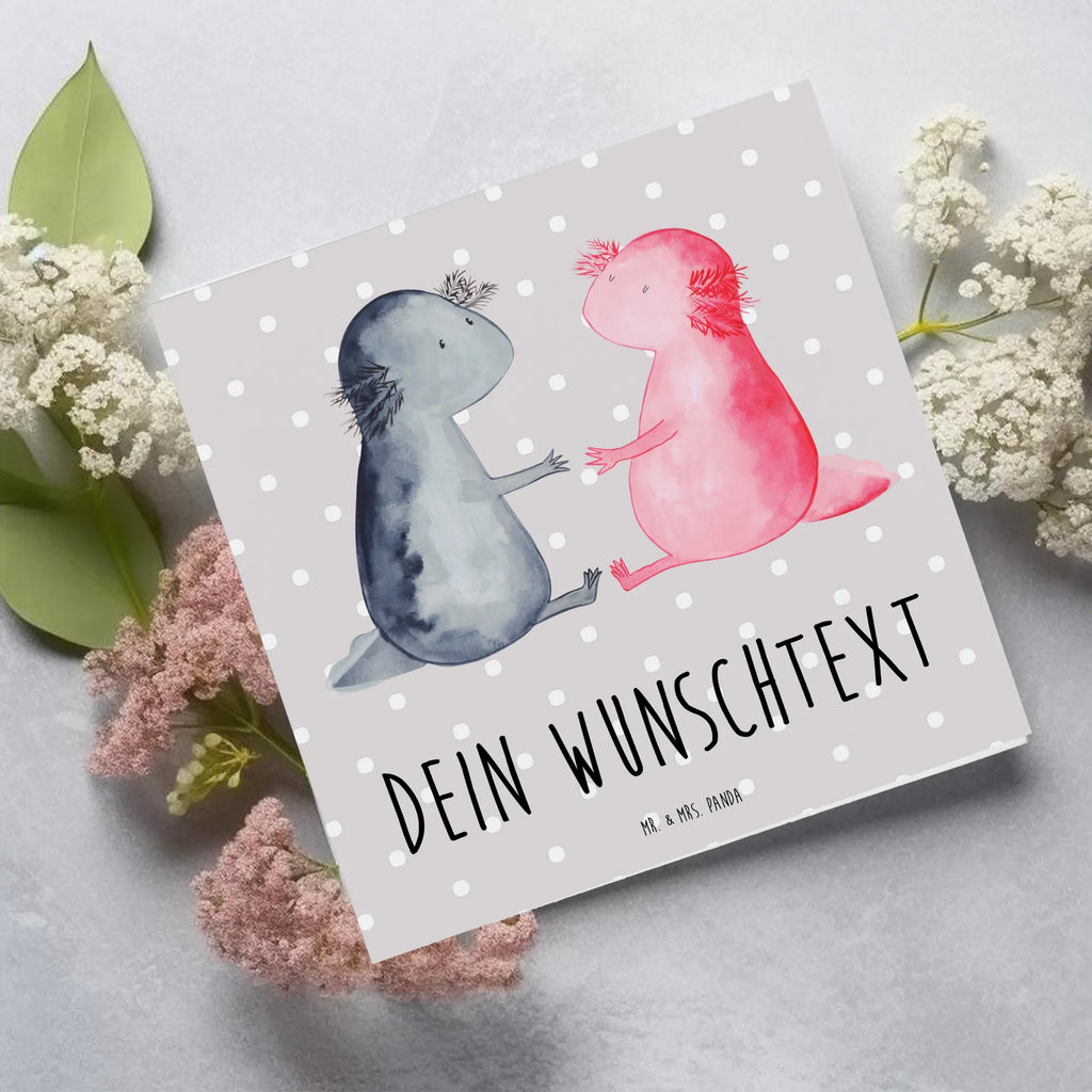 Personalisierte Deluxe Karte Axolotl Liebe Grußkarte Selber Drucken, Grußkarte mit Persönlichen Nachrichten, Grußkarten Personalisiert, Grußkarte mit Namen, Personalisiertere Klappkarte, Personalisierte Grußkarte, Personalisierte Geburtstagskarte, Personalisierte Hochzeitskarte, Personalisierte Glückwunschkarte, Grußkarte als Geldgeschenk, Grußkarte Selbst Gestalten, Personalisierte Karte, Personalisierte Einladungskarte, Axolotl, Molch, Schwanzlurch, Freund, Große Liebe, Lurch, Axolot, Valentinstag, Jahrestag, Ehemann, Lurche, Liebesbeweis, Verlobter, Liebe