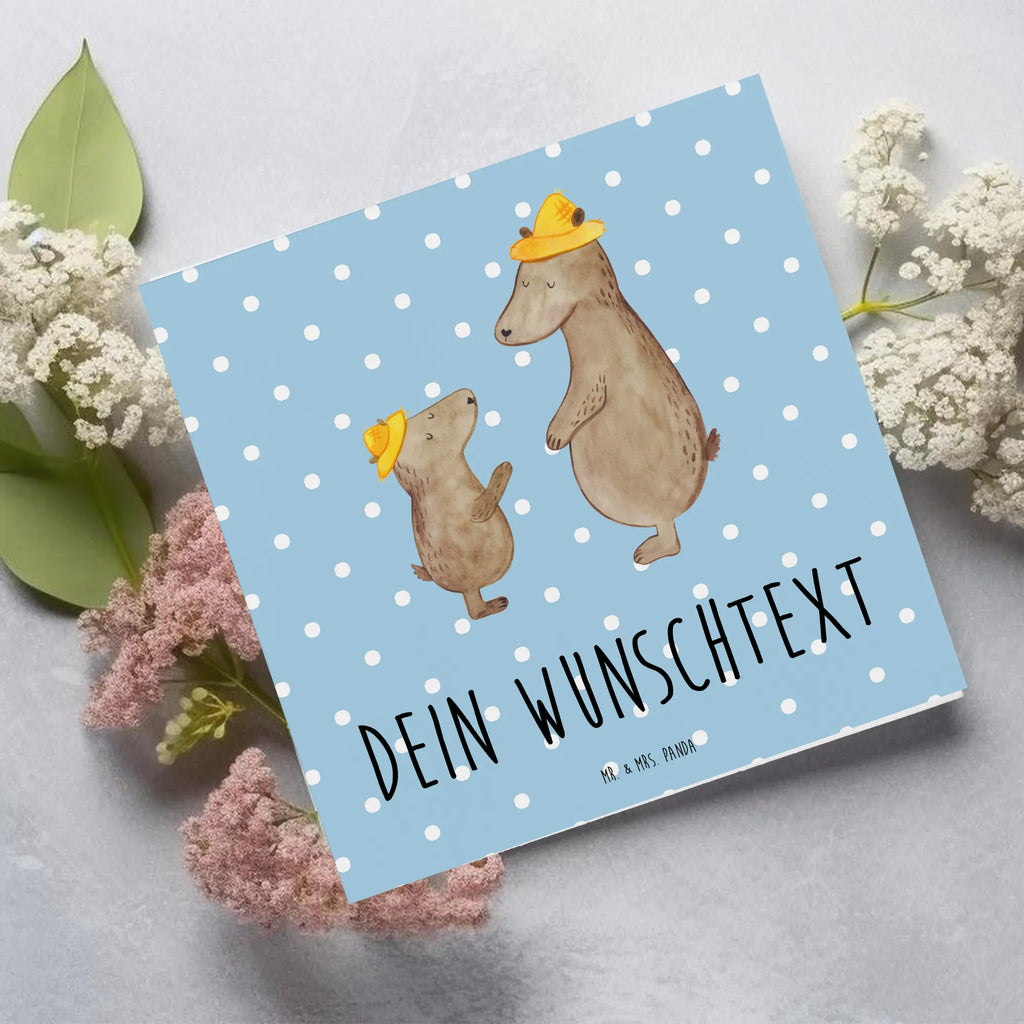Personalized Deluxe Card Bears with hats Personalisierte Glückwunschkarte, Personalisierte Hochzeitskarte, Personalisierte Geburtstagskarte, Grußkarten Personalisiert, Personalisierte Einladungskarte, Personalisiertere Klappkarte, Personalisierte Karte, Grußkarte Selber Drucken, Grußkarte Selbst Gestalten, Grußkarte als Geldgeschenk, Grußkarte mit Namen, Grußkarte mit Persönlichen Nachrichten, Personalisierte Grußkarte, Vatertag, Familie, Opa, Oma, Papa, Muttertag, Mama, Bruder, Schwester, Kinder, Daddy, Family, Papi, Dad, Bär, Söhne, Lieblingsmensch, Kind, Sohn, Vorbild, Paps, Vater-Sohn, Vater, Bären