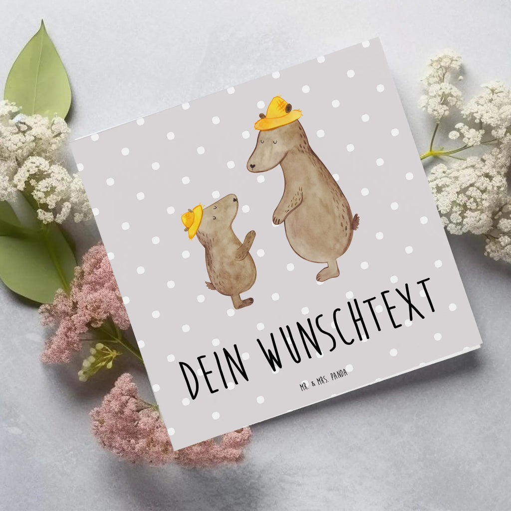 Personalized Deluxe Card Bears with hats Personalisierte Glückwunschkarte, Personalisierte Hochzeitskarte, Personalisierte Geburtstagskarte, Grußkarten Personalisiert, Personalisierte Einladungskarte, Personalisiertere Klappkarte, Personalisierte Karte, Grußkarte Selber Drucken, Grußkarte Selbst Gestalten, Grußkarte als Geldgeschenk, Grußkarte mit Namen, Grußkarte mit Persönlichen Nachrichten, Personalisierte Grußkarte, Vatertag, Familie, Opa, Oma, Papa, Muttertag, Mama, Bruder, Schwester, Kinder, Daddy, Family, Papi, Dad, Bär, Söhne, Lieblingsmensch, Kind, Sohn, Vorbild, Paps, Vater-Sohn, Vater, Bären