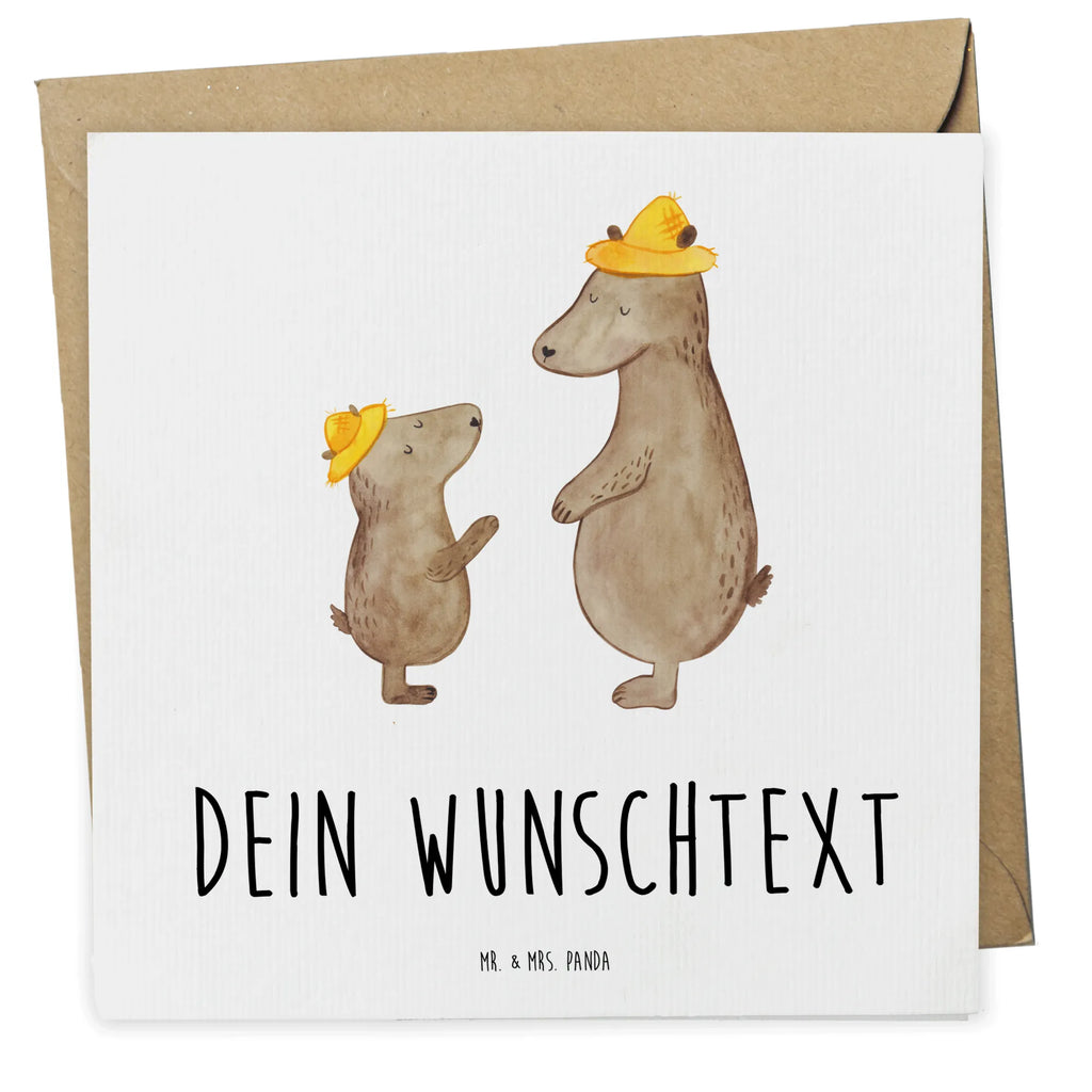 Personalized Deluxe Card Bears with hats Personalisierte Glückwunschkarte, Personalisierte Hochzeitskarte, Personalisierte Geburtstagskarte, Grußkarten Personalisiert, Personalisierte Einladungskarte, Personalisiertere Klappkarte, Personalisierte Karte, Grußkarte Selber Drucken, Grußkarte Selbst Gestalten, Grußkarte als Geldgeschenk, Grußkarte mit Namen, Grußkarte mit Persönlichen Nachrichten, Personalisierte Grußkarte, Vatertag, Familie, Opa, Oma, Papa, Muttertag, Mama, Bruder, Schwester, Kinder, Daddy, Family, Papi, Dad, Bär, Söhne, Lieblingsmensch, Kind, Sohn, Vorbild, Paps, Vater-Sohn, Vater, Bären