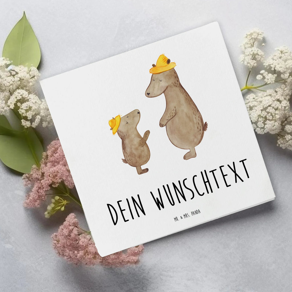 Personalized Deluxe Card Bears with hats Personalisierte Glückwunschkarte, Personalisierte Hochzeitskarte, Personalisierte Geburtstagskarte, Grußkarten Personalisiert, Personalisierte Einladungskarte, Personalisiertere Klappkarte, Personalisierte Karte, Grußkarte Selber Drucken, Grußkarte Selbst Gestalten, Grußkarte als Geldgeschenk, Grußkarte mit Namen, Grußkarte mit Persönlichen Nachrichten, Personalisierte Grußkarte, Vatertag, Familie, Opa, Oma, Papa, Muttertag, Mama, Bruder, Schwester, Kinder, Daddy, Family, Papi, Dad, Bär, Söhne, Lieblingsmensch, Kind, Sohn, Vorbild, Paps, Vater-Sohn, Vater, Bären