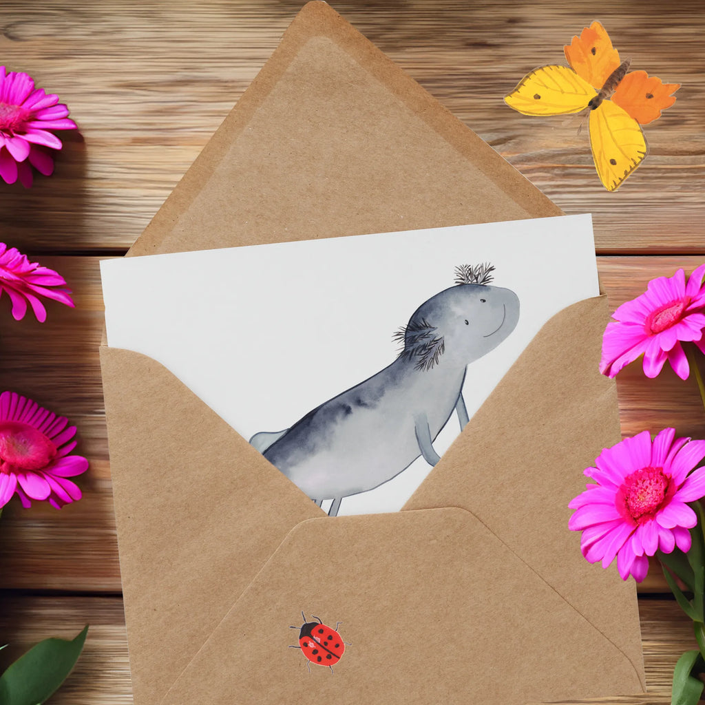 Personalized Deluxe Card axolotl To swim Grußkarte Selber Drucken, Personalisierte Grußkarte, Grußkarte Selbst Gestalten, Grußkarten Personalisiert, Grußkarte als Geldgeschenk, Personalisierte Glückwunschkarte, Personalisierte Karte, Grußkarte mit Persönlichen Nachrichten, Personalisierte Einladungskarte, Personalisiertere Klappkarte, Personalisierte Hochzeitskarte, Grußkarte mit Namen, Personalisierte Geburtstagskarte, Axolotl, Molch, Lösungen, Axolot, Schwanzlurch, Lurche, Problem, Motivation, Lurch, Probleme