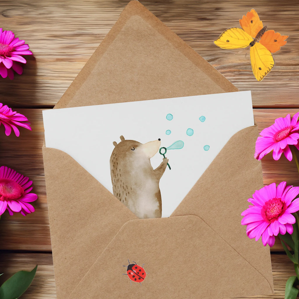 Personalized Deluxe Card bear soap bubbles Grußkarte Selbst Gestalten, Grußkarte Selber Drucken, Personalisierte Einladungskarte, Personalisiertere Klappkarte, Personalisierte Grußkarte, Grußkarten Personalisiert, Personalisierte Geburtstagskarte, Personalisierte Karte, Grußkarte mit Persönlichen Nachrichten, Grußkarte als Geldgeschenk, Personalisierte Glückwunschkarte, Personalisierte Hochzeitskarte, Grußkarte mit Namen, Teddy, Bär, Teddybär, Seifenblasen Bär Lustig Sein Glücklich Traurig Happy