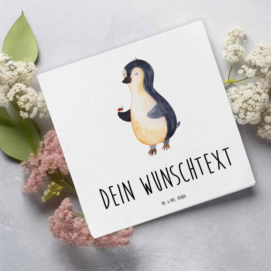 Personalisierte Deluxe Karte Pinguin Marienkäfer Personalisiertere Klappkarte, Grußkarte mit persönlichen Nachrichten, Grußkarten personalisiert, Personalisierte Grußkarte, Personalisierte Hochzeitskarte, Grußkarte mit Namen, Personalisierte Geburtstagskarte, Grußkarte selbst gestalten, Grußkarte als Geldgeschenk, Personalisierte Glückwunschkarte, Personalisierte Einladungskarte, Personalisierte Karte, Grußkarte selber drucken, Pinguin, Marienkäfer, Liebe, Freude, Glück, Pinguine, Lebensfreude, Wunder
