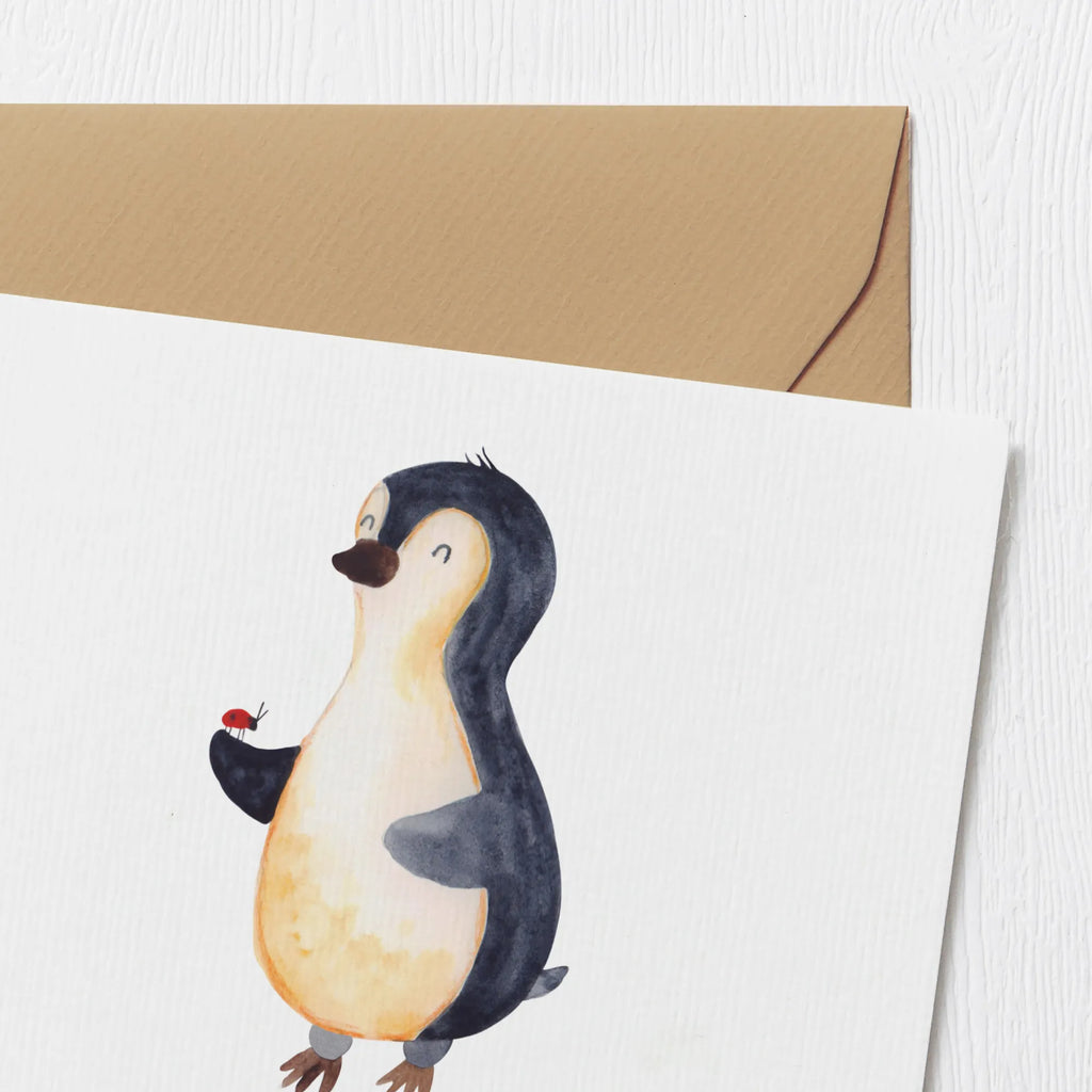 Personalisierte Deluxe Karte Pinguin Marienkäfer Personalisiertere Klappkarte, Grußkarte mit persönlichen Nachrichten, Grußkarten personalisiert, Personalisierte Grußkarte, Personalisierte Hochzeitskarte, Grußkarte mit Namen, Personalisierte Geburtstagskarte, Grußkarte selbst gestalten, Grußkarte als Geldgeschenk, Personalisierte Glückwunschkarte, Personalisierte Einladungskarte, Personalisierte Karte, Grußkarte selber drucken, Pinguin, Marienkäfer, Liebe, Freude, Glück, Pinguine, Lebensfreude, Wunder