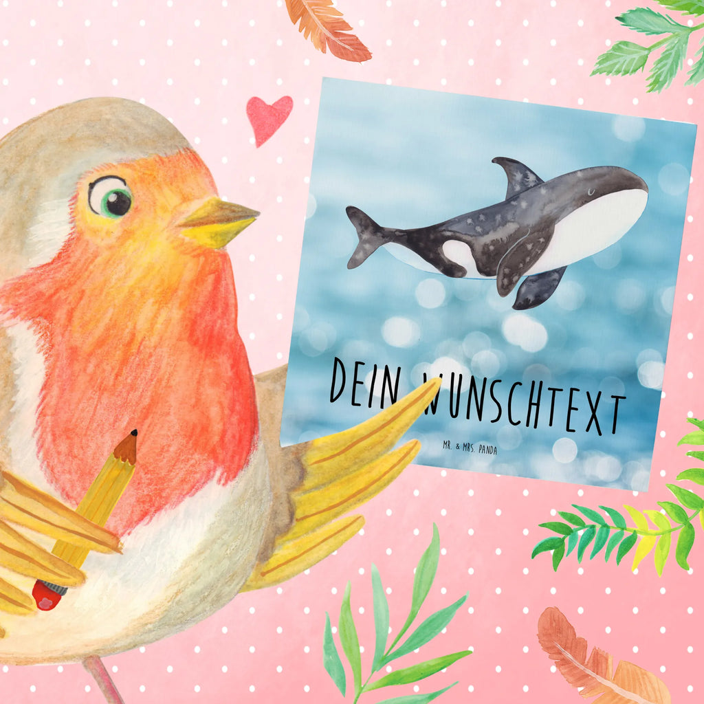 Personalisierte Deluxe Karte Orca Grußkarte als Geldgeschenk, Grußkarte selbst gestalten, Personalisierte Glückwunschkarte, Grußkarte mit persönlichen Nachrichten, Personalisierte Einladungskarte, Personalisierte Geburtstagskarte, Grußkarte selber drucken, Personalisierte Hochzeitskarte, Personalisiertere Klappkarte, Grußkarten personalisiert, Grußkarte mit Namen, Personalisierte Karte, Personalisierte Grußkarte, Meerestiere, Meer, Urlaub, Arbeit, Möglichkeiten, Motivation, Killerwal, Selbstliebe, Wal, Orcas, Neustart, Büro, Startup, Orca