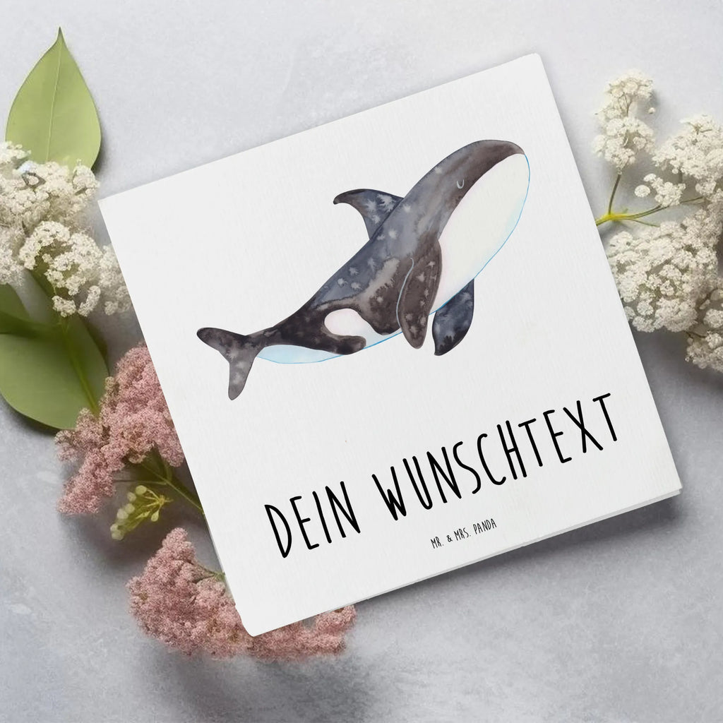 Personalisierte Deluxe Karte Orca Grußkarte als Geldgeschenk, Grußkarte selbst gestalten, Personalisierte Glückwunschkarte, Grußkarte mit persönlichen Nachrichten, Personalisierte Einladungskarte, Personalisierte Geburtstagskarte, Grußkarte selber drucken, Personalisierte Hochzeitskarte, Personalisiertere Klappkarte, Grußkarten personalisiert, Grußkarte mit Namen, Personalisierte Karte, Personalisierte Grußkarte, Meerestiere, Meer, Urlaub, Arbeit, Möglichkeiten, Motivation, Killerwal, Selbstliebe, Wal, Orcas, Neustart, Büro, Startup, Orca