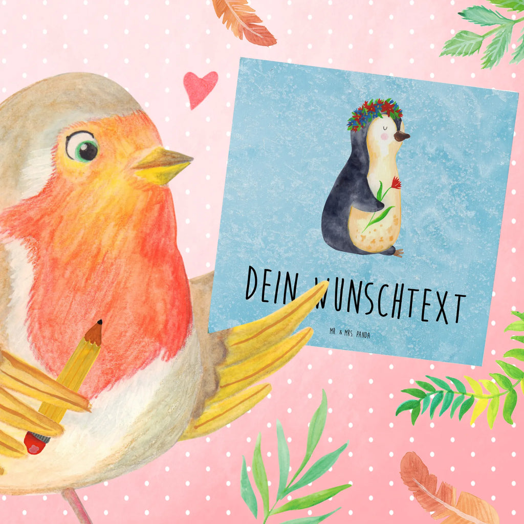 Personalized Deluxe Card Penguin Flower Grußkarte mit Persönlichen Nachrichten, Grußkarte Selbst Gestalten, Grußkarte als Geldgeschenk, Personalisierte Karte, Grußkarte mit Namen, Personalisierte Hochzeitskarte, Personalisiertere Klappkarte, Personalisierte Einladungskarte, Personalisierte Geburtstagskarte, Grußkarten Personalisiert, Personalisierte Glückwunschkarte, Personalisierte Grußkarte, Grußkarte Selber Drucken, Pinguin, Geschenkidee, Universum, Wünsche, Leben, Lebensziele, Pinguine, Motivation, Ziele, Blumenkranz, Lebenslust, Liebeskummer