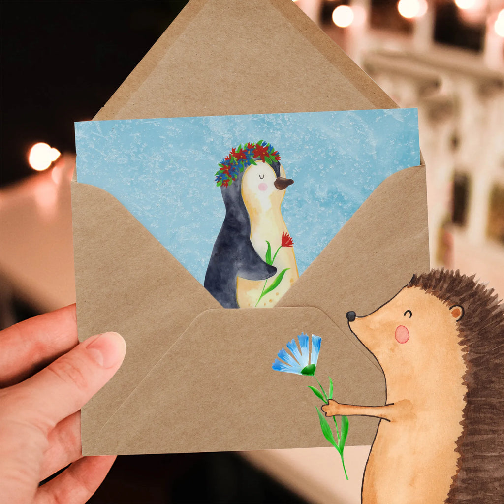 Personalized Deluxe Card Penguin Flower Grußkarte mit Persönlichen Nachrichten, Grußkarte Selbst Gestalten, Grußkarte als Geldgeschenk, Personalisierte Karte, Grußkarte mit Namen, Personalisierte Hochzeitskarte, Personalisiertere Klappkarte, Personalisierte Einladungskarte, Personalisierte Geburtstagskarte, Grußkarten Personalisiert, Personalisierte Glückwunschkarte, Personalisierte Grußkarte, Grußkarte Selber Drucken, Pinguin, Geschenkidee, Universum, Wünsche, Leben, Lebensziele, Pinguine, Motivation, Ziele, Blumenkranz, Lebenslust, Liebeskummer