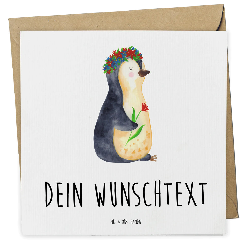 Personalized Deluxe Card Penguin Flower Grußkarte mit Persönlichen Nachrichten, Grußkarte Selbst Gestalten, Grußkarte als Geldgeschenk, Personalisierte Karte, Grußkarte mit Namen, Personalisierte Hochzeitskarte, Personalisiertere Klappkarte, Personalisierte Einladungskarte, Personalisierte Geburtstagskarte, Grußkarten Personalisiert, Personalisierte Glückwunschkarte, Personalisierte Grußkarte, Grußkarte Selber Drucken, Pinguin, Geschenkidee, Universum, Wünsche, Leben, Lebensziele, Pinguine, Motivation, Ziele, Blumenkranz, Lebenslust, Liebeskummer