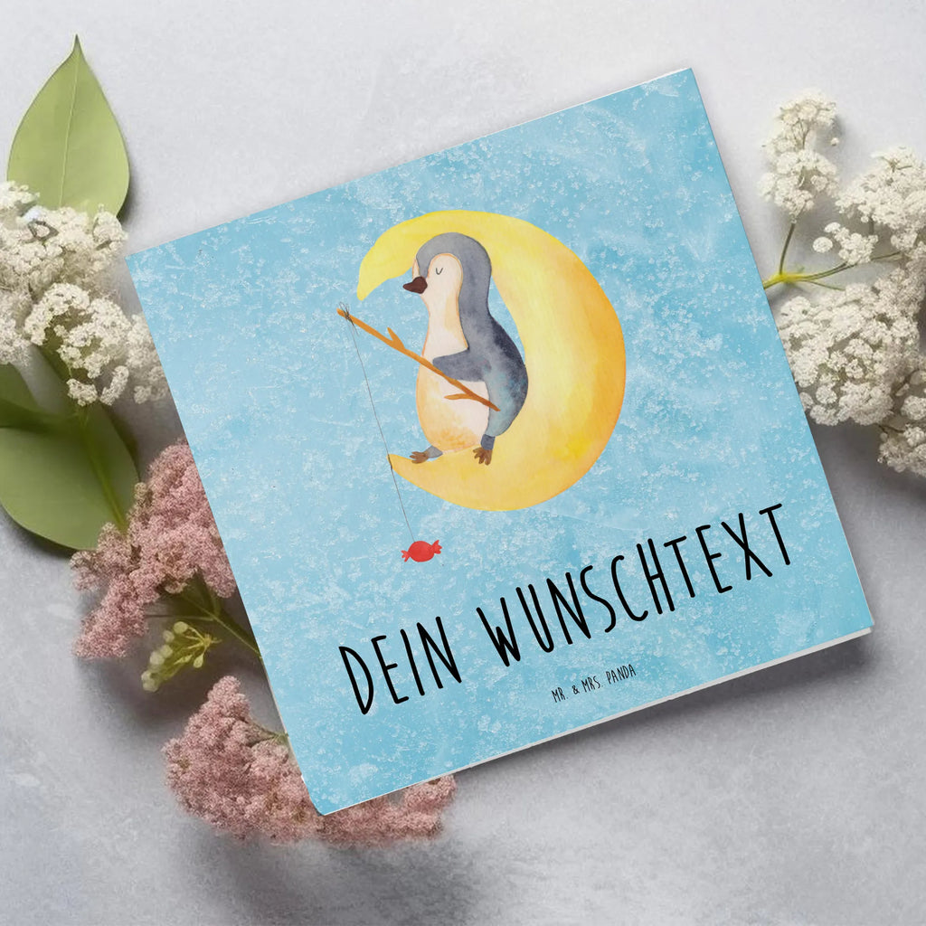 Personalized Deluxe Card Penguin moon Grußkarte als Geldgeschenk, Personalisierte Hochzeitskarte, Grußkarten personalisiert, Grußkarte mit Namen, Grußkarte mit persönlichen Nachrichten, Personalisierte Geburtstagskarte, Personalisiertere Klappkarte, Personalisierte Karte, Grußkarte selber drucken, Personalisierte Grußkarte, Personalisierte Einladungskarte, Personalisierte Glückwunschkarte, Grußkarte selbst gestalten, Pinguin, Schlafstörungen, schlafen, Gästezimmer, Einschlafen, Nachtruhe, Pinguine, Spruch, Schlafzimmer