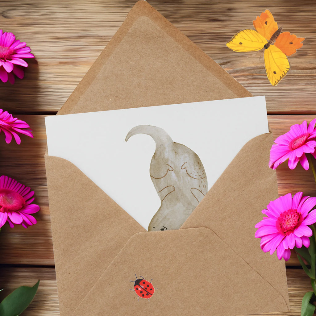 Personalized Deluxe Card otter upside down Personalisierte Grußkarte, Grußkarte selbst gestalten, Grußkarte mit persönlichen Nachrichten, Grußkarte selber drucken, Personalisierte Geburtstagskarte, Personalisierte Einladungskarte, Grußkarte als Geldgeschenk, Personalisierte Hochzeitskarte, Grußkarten personalisiert, Grußkarte mit Namen, Personalisierte Karte, Personalisiertere Klappkarte, Personalisierte Glückwunschkarte, Otter, Fischotter, Seeotter, Otter Seeotter See Otter