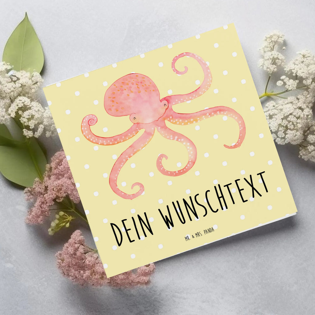 Personalized Deluxe Card Squid Grußkarten personalisiert, Personalisiertere Klappkarte, Grußkarte mit Namen, Personalisierte Grußkarte, Personalisierte Glückwunschkarte, Grußkarte selber drucken, Grußkarte als Geldgeschenk, Personalisierte Karte, Personalisierte Einladungskarte, Personalisierte Hochzeitskarte, Grußkarte mit persönlichen Nachrichten, Personalisierte Geburtstagskarte, Grußkarte selbst gestalten, Tiermotive, Gute Laune, lustige Sprüche, Tiere, Tintenfisch, Wasser, Meer, Meerestier, Ozean, Krake, Arme