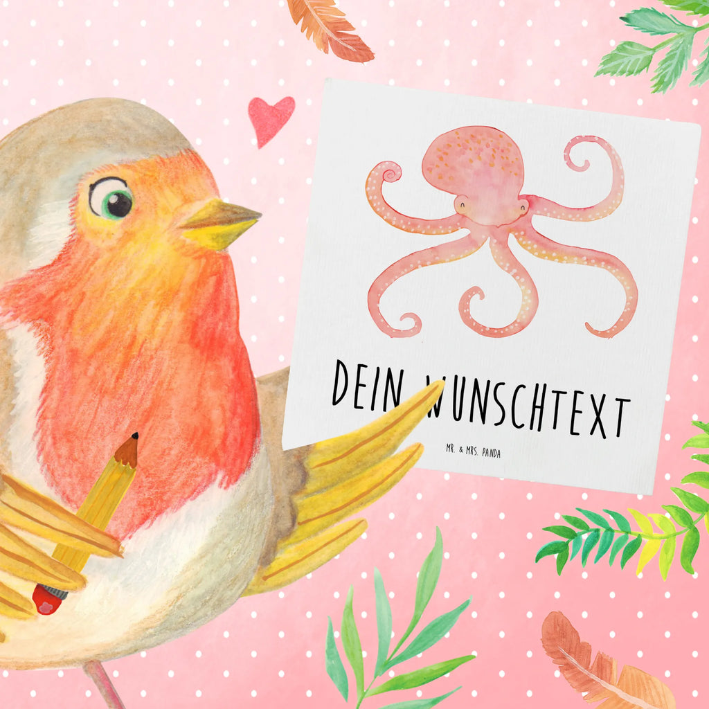 Personalized Deluxe Card Squid Grußkarten personalisiert, Personalisiertere Klappkarte, Grußkarte mit Namen, Personalisierte Grußkarte, Personalisierte Glückwunschkarte, Grußkarte selber drucken, Grußkarte als Geldgeschenk, Personalisierte Karte, Personalisierte Einladungskarte, Personalisierte Hochzeitskarte, Grußkarte mit persönlichen Nachrichten, Personalisierte Geburtstagskarte, Grußkarte selbst gestalten, Tiermotive, Gute Laune, lustige Sprüche, Tiere, Tintenfisch, Wasser, Meer, Meerestier, Ozean, Krake, Arme