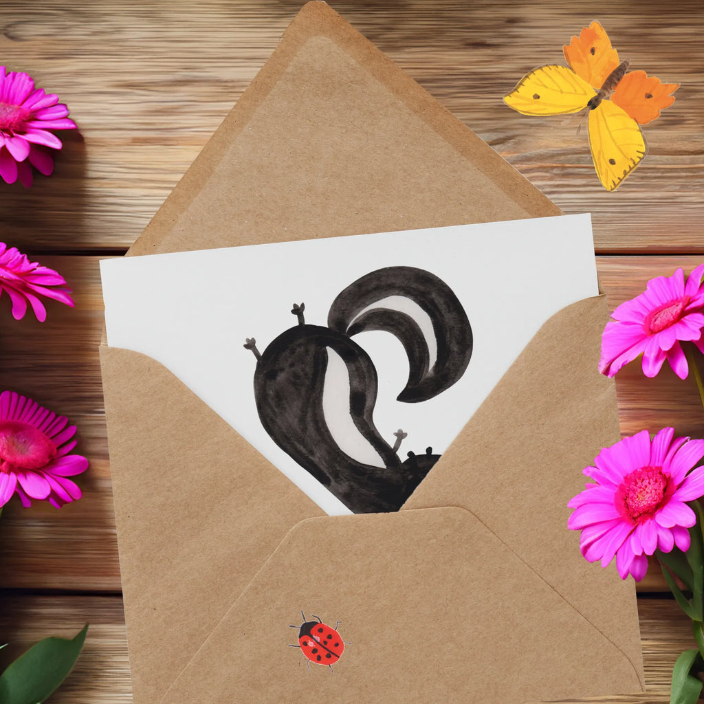 Personalized Deluxe Card skunk handstand Personalisierte Grußkarte, Personalisierte Einladungskarte, Grußkarte selbst gestalten, Grußkarte als Geldgeschenk, Personalisiertere Klappkarte, Personalisierte Glückwunschkarte, Grußkarten personalisiert, Grußkarte mit persönlichen Nachrichten, Personalisierte Geburtstagskarte, Personalisierte Hochzeitskarte, Grußkarte selber drucken, Grußkarte mit Namen, Personalisierte Karte, Stinktier, Skunk, Kind, verpielt, Wildtier, Spielplatz, Raubtier, Stinki, Stinker