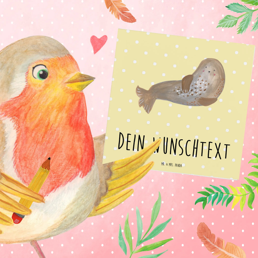 Personalized Deluxe Card seal Laugh Grußkarte selber drucken, Personalisierte Einladungskarte, Personalisiertere Klappkarte, Personalisierte Geburtstagskarte, Grußkarte mit Namen, Grußkarten personalisiert, Grußkarte als Geldgeschenk, Personalisierte Karte, Grußkarte mit persönlichen Nachrichten, Personalisierte Glückwunschkarte, Personalisierte Hochzeitskarte, Grußkarte selbst gestalten, Personalisierte Grußkarte, Tiermotive, Gute Laune, lustige Sprüche, Tiere, Ostsee, Nordsee, Strand, Robben, Seehund, Meerestier, Robbe