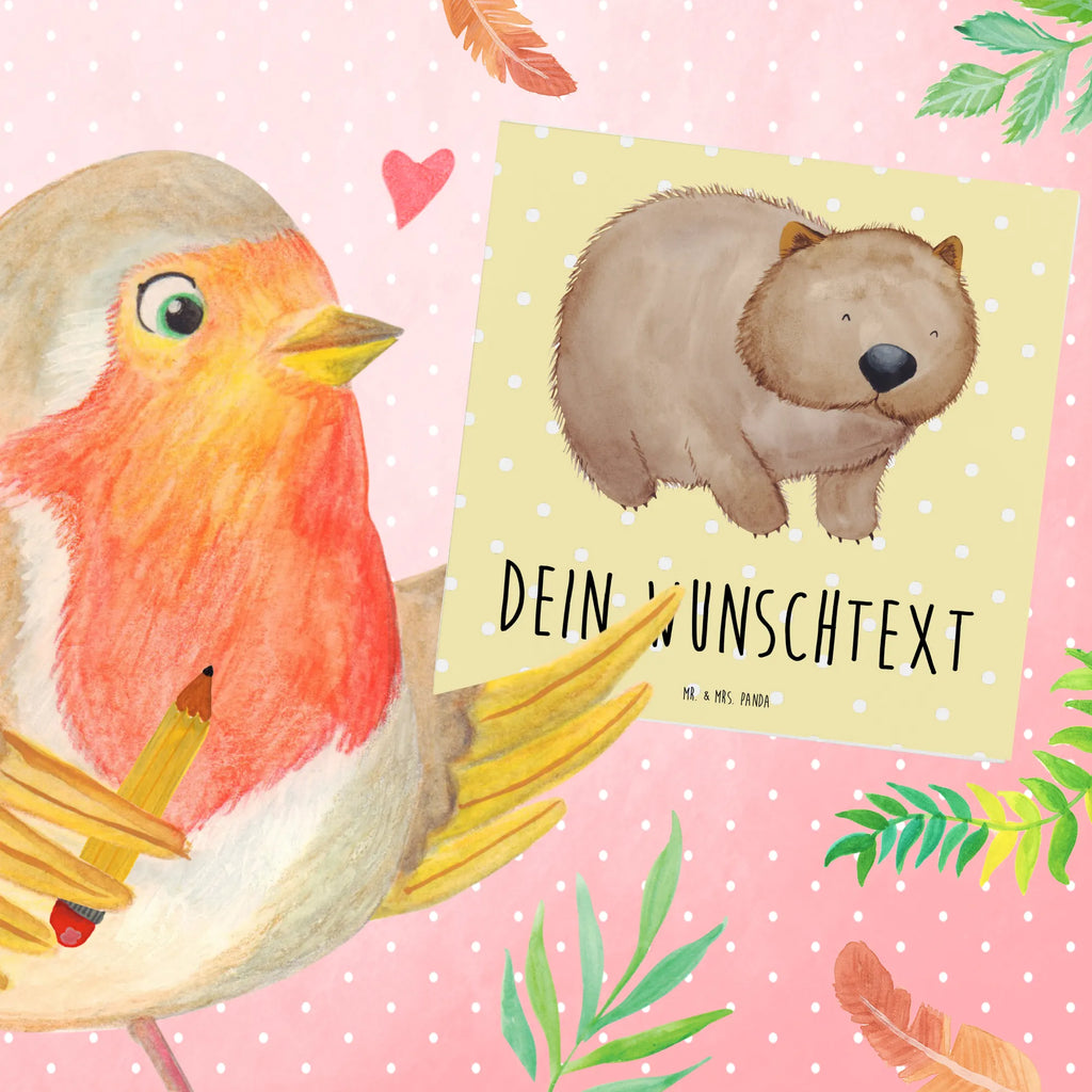 Personalized Deluxe Card Wombat Personalisierte Karte, Grußkarte als Geldgeschenk, Personalisierte Geburtstagskarte, Personalisierte Einladungskarte, Personalisierte Grußkarte, Grußkarte selbst gestalten, Personalisierte Hochzeitskarte, Grußkarte mit Namen, Grußkarten personalisiert, Grußkarte selber drucken, Grußkarte mit persönlichen Nachrichten, Personalisierte Glückwunschkarte, Personalisiertere Klappkarte, Tiermotive, Gute Laune, lustige Sprüche, Tiere, Australien, Motivation, Spruch, Das Leben ist schön, Wombat