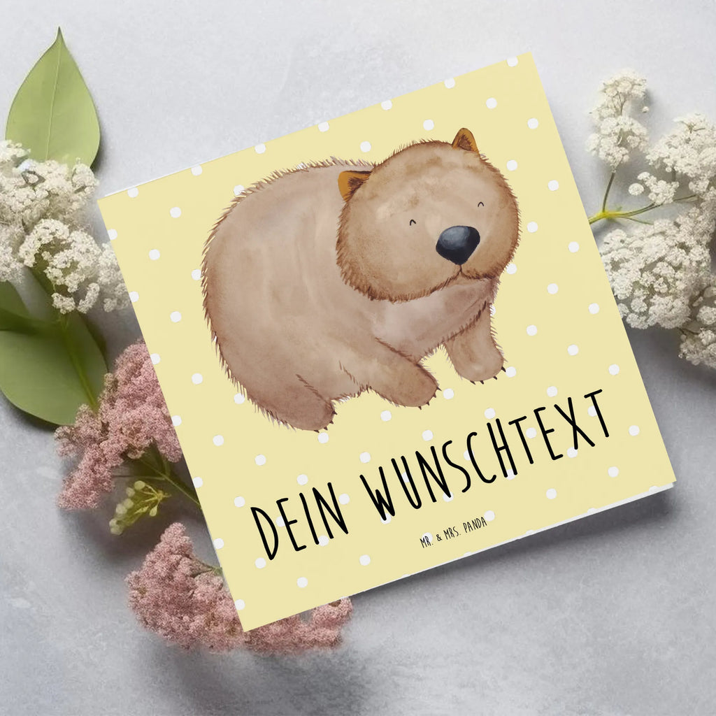 Personalized Deluxe Card Wombat Personalisierte Karte, Grußkarte als Geldgeschenk, Personalisierte Geburtstagskarte, Personalisierte Einladungskarte, Personalisierte Grußkarte, Grußkarte selbst gestalten, Personalisierte Hochzeitskarte, Grußkarte mit Namen, Grußkarten personalisiert, Grußkarte selber drucken, Grußkarte mit persönlichen Nachrichten, Personalisierte Glückwunschkarte, Personalisiertere Klappkarte, Tiermotive, Gute Laune, lustige Sprüche, Tiere, Australien, Motivation, Spruch, Das Leben ist schön, Wombat