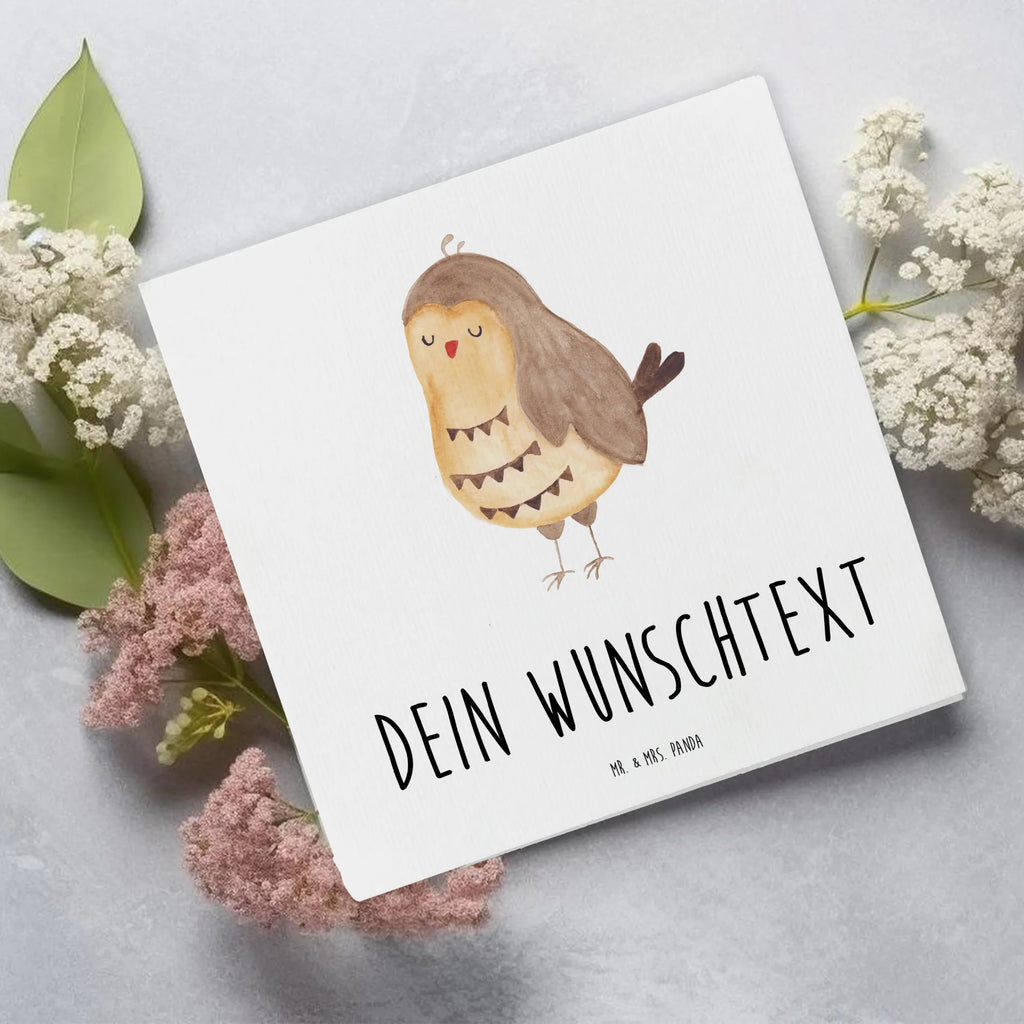 Personalized Deluxe Card Owl Satisfied Grußkarten personalisiert, Personalisierte Geburtstagskarte, Grußkarte selber drucken, Personalisierte Hochzeitskarte, Personalisierte Einladungskarte, Grußkarte mit Namen, Personalisierte Karte, Personalisierte Glückwunschkarte, Grußkarte mit persönlichen Nachrichten, Grußkarte selbst gestalten, Personalisiertere Klappkarte, Grußkarte als Geldgeschenk, Personalisierte Grußkarte, Eule, Owl, Wortspiel lustig, Eule deko, Liebe Spruch, Romantisch, Geschenk Hochzeitstag, Spruch schön, Eule Spruch