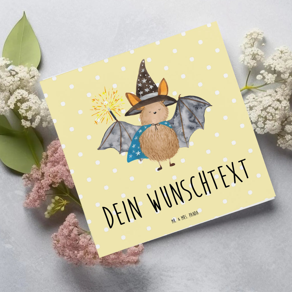 Personalized Deluxe Card bat wizard Personalisiertere Klappkarte, Grußkarte mit persönlichen Nachrichten, Grußkarte als Geldgeschenk, Grußkarte mit Namen, Grußkarten personalisiert, Personalisierte Grußkarte, Grußkarte selbst gestalten, Personalisierte Glückwunschkarte, Personalisierte Hochzeitskarte, Personalisierte Geburtstagskarte, Grußkarte selber drucken, Personalisierte Karte, Personalisierte Einladungskarte, Tiermotive, Gute Laune, lustige Sprüche, Tiere, Frauen, Fledermaus, reinsteigern, Zauberer, Magier, Fledermäuse