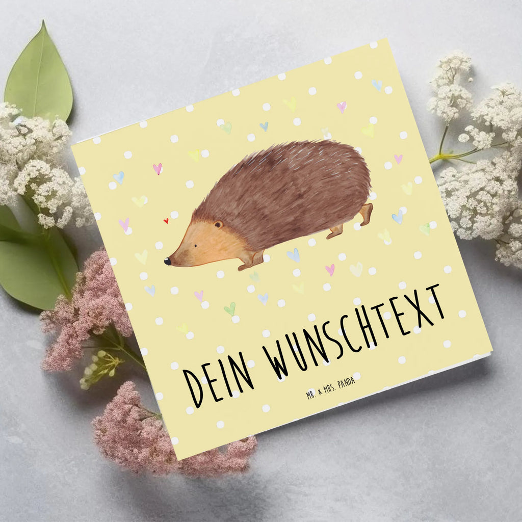 Personalized Deluxe Card Hedgehog hearts Grußkarte mit Namen, Personalisiertere Klappkarte, Personalisierte Einladungskarte, Grußkarte als Geldgeschenk, Grußkarten personalisiert, Personalisierte Grußkarte, Grußkarte selbst gestalten, Grußkarte selber drucken, Grußkarte mit persönlichen Nachrichten, Personalisierte Karte, Personalisierte Geburtstagskarte, Personalisierte Hochzeitskarte, Personalisierte Glückwunschkarte, Tiermotive, Gute Laune, lustige Sprüche, Tiere, Liebe, Vertrauen, Igel, Herz, Kuss, Leben, Herzen