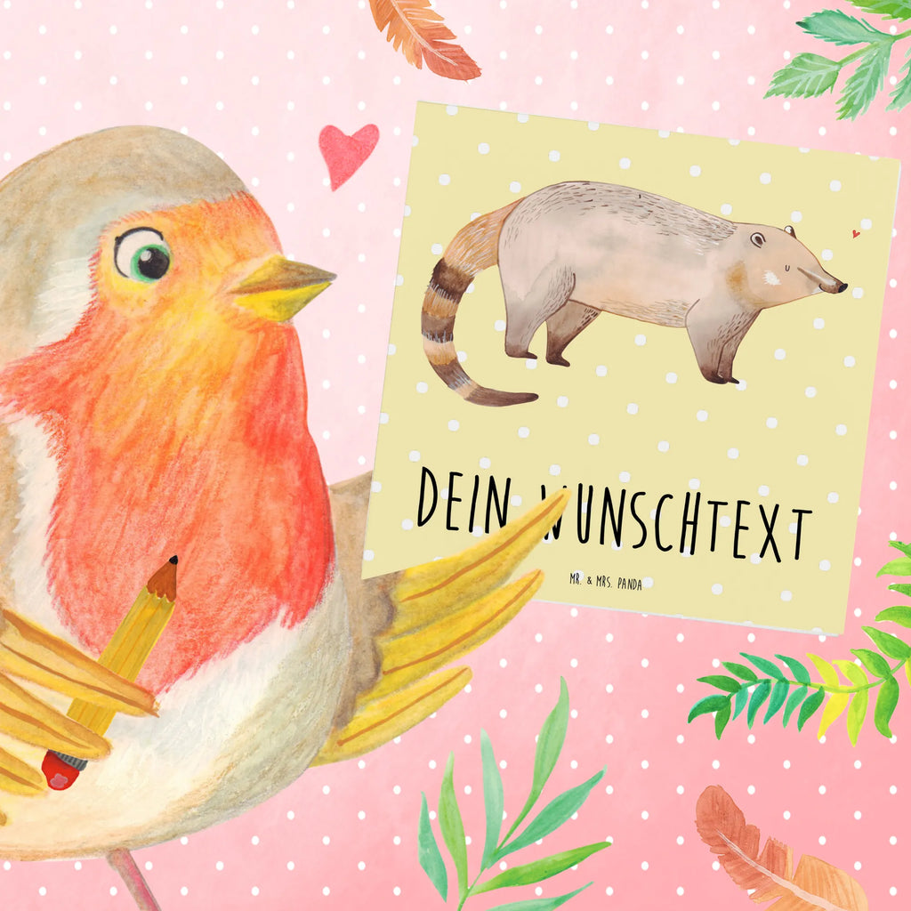 Personalized Deluxe Card Coati Personalisierte Geburtstagskarte, Personalisierte Karte, Grußkarte selber drucken, Grußkarten personalisiert, Grußkarte mit persönlichen Nachrichten, Personalisierte Grußkarte, Grußkarte selbst gestalten, Grußkarte als Geldgeschenk, Personalisiertere Klappkarte, Personalisierte Einladungskarte, Personalisierte Glückwunschkarte, Grußkarte mit Namen, Personalisierte Hochzeitskarte, Tiermotive, Gute Laune, lustige Sprüche, Tiere, Bär, Nasenbär, Rüsselbär, Nasenbären