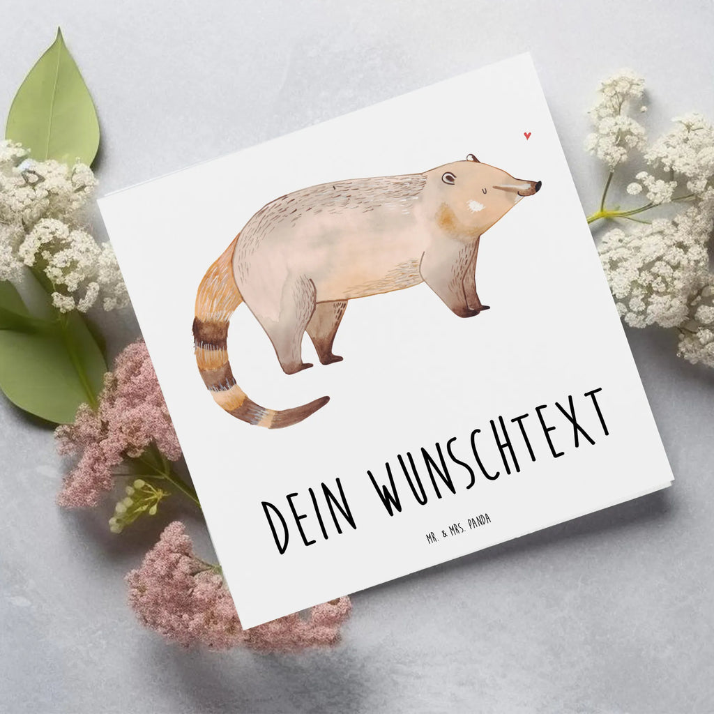 Personalized Deluxe Card Coati Personalisierte Geburtstagskarte, Personalisierte Karte, Grußkarte selber drucken, Grußkarten personalisiert, Grußkarte mit persönlichen Nachrichten, Personalisierte Grußkarte, Grußkarte selbst gestalten, Grußkarte als Geldgeschenk, Personalisiertere Klappkarte, Personalisierte Einladungskarte, Personalisierte Glückwunschkarte, Grußkarte mit Namen, Personalisierte Hochzeitskarte, Tiermotive, Gute Laune, lustige Sprüche, Tiere, Bär, Nasenbär, Rüsselbär, Nasenbären