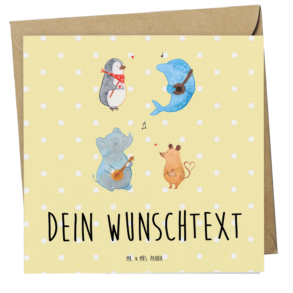 Personalized Deluxe Card Big tape Personalisierte Einladungskarte, Personalisierte Geburtstagskarte, Personalisierte Hochzeitskarte, Personalisiertere Klappkarte, Grußkarten personalisiert, Grußkarte selber drucken, Grußkarte als Geldgeschenk, Grußkarte mit Namen, Grußkarte mit persönlichen Nachrichten, Personalisierte Glückwunschkarte, Grußkarte selbst gestalten, Personalisierte Grußkarte, Personalisierte Karte, Tiermotive, Gute Laune, lustige Sprüche, Tiere, Delfin, Musikanten, Pinguin, Gitarre, Elefant, Triangel, Maus, Band, Hund, Musik