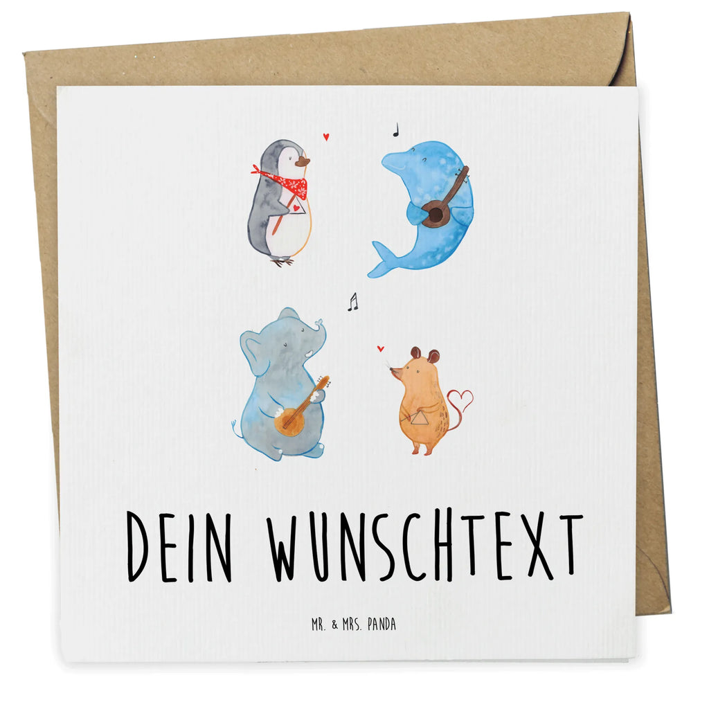 Personalized Deluxe Card Big tape Personalisierte Einladungskarte, Personalisierte Geburtstagskarte, Personalisierte Hochzeitskarte, Personalisiertere Klappkarte, Grußkarten personalisiert, Grußkarte selber drucken, Grußkarte als Geldgeschenk, Grußkarte mit Namen, Grußkarte mit persönlichen Nachrichten, Personalisierte Glückwunschkarte, Grußkarte selbst gestalten, Personalisierte Grußkarte, Personalisierte Karte, Tiermotive, Gute Laune, lustige Sprüche, Tiere, Delfin, Musikanten, Pinguin, Gitarre, Elefant, Triangel, Maus, Band, Hund, Musik